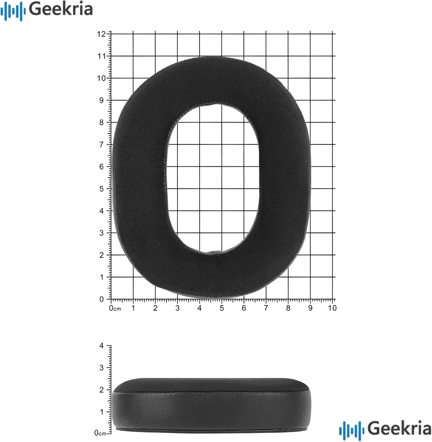 Geekria Sport Cooling-Gel Replacement Ear Pads for Razer Blackshark V3 Wireless/ V3X (Do Not Fit V3 Pro) Headphones Ear Cushions, Repair Parts (Black) image number 2