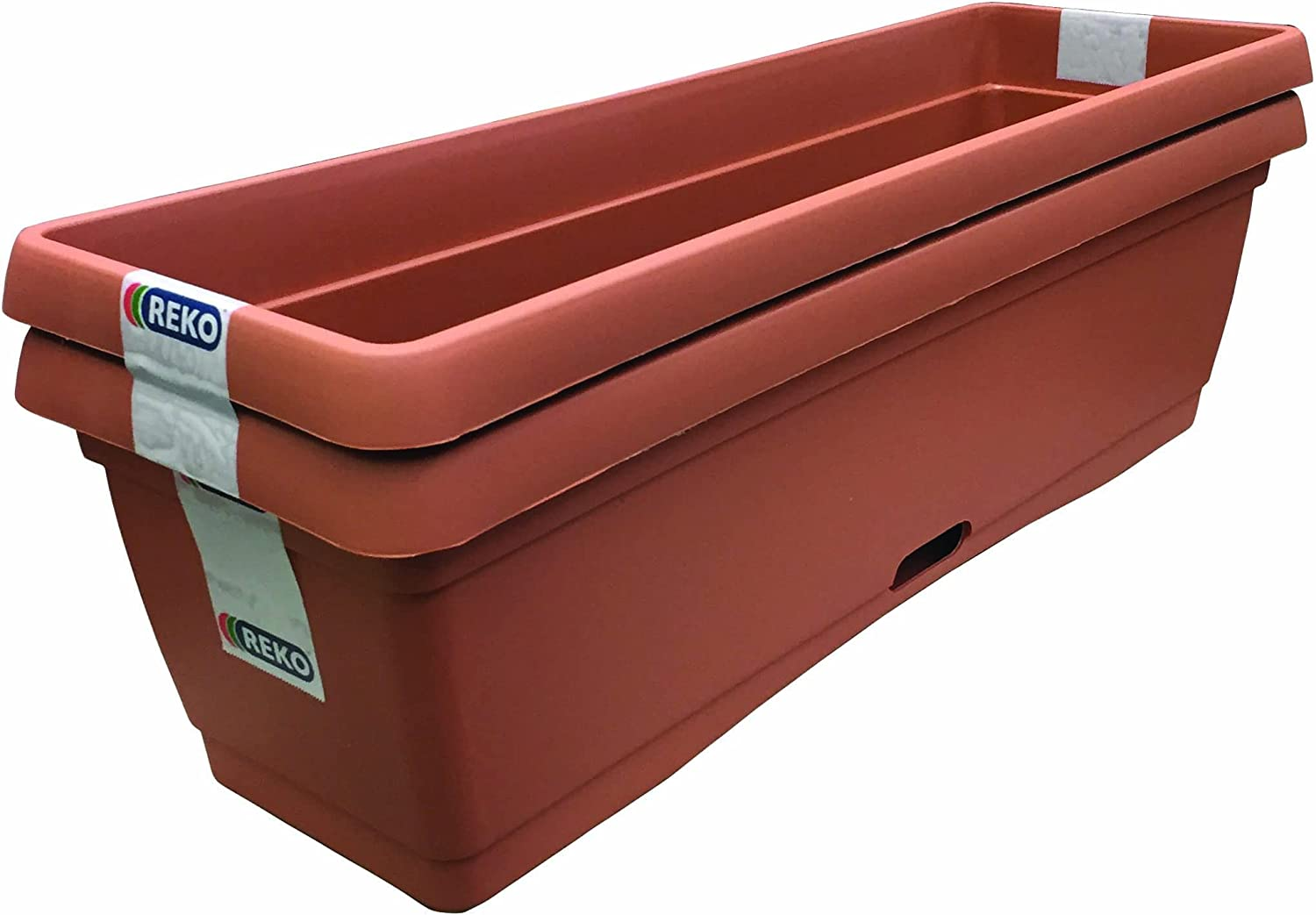 Home Leisure Trough Water Saver Planter, 600 Mm Size, Terracotta (Pack of 2)