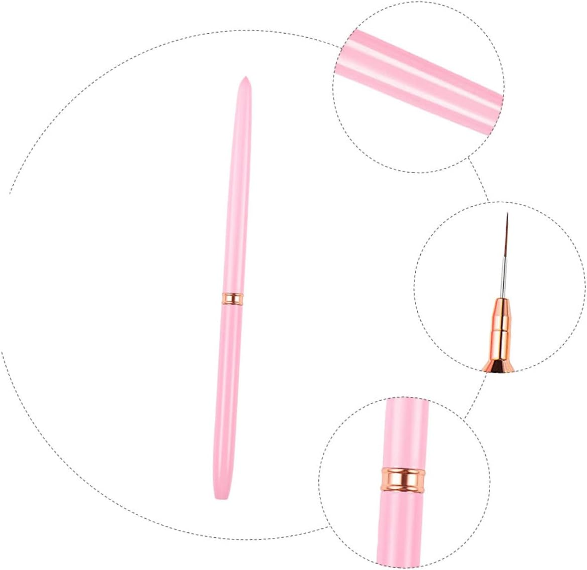 WOONEKY Nail Art Brush Pen for Fine Drawing and Pattern Design Portable Manicure Supply for Nail Salon Lovers Durable Material Present