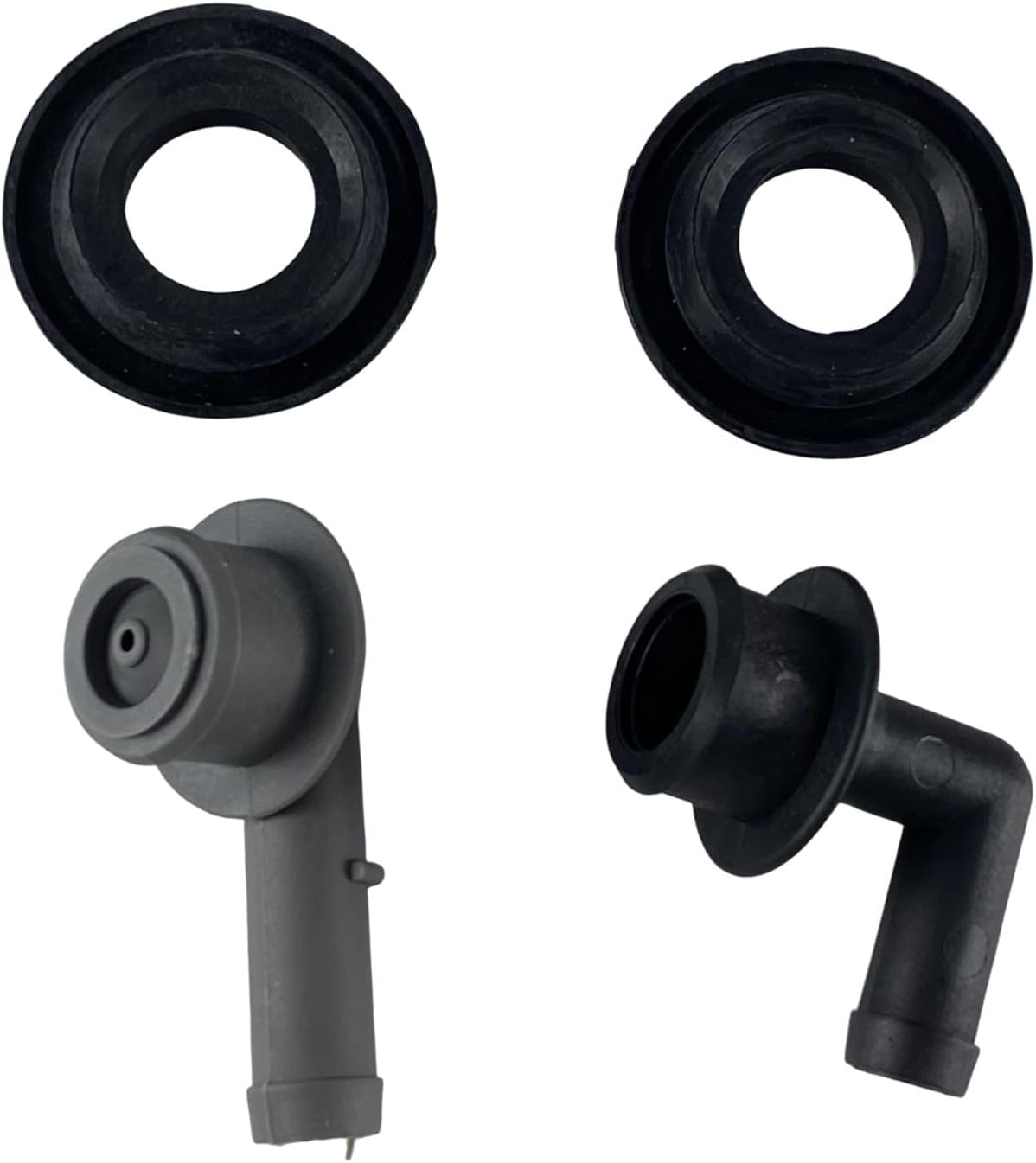 XDF 53013360AA PCV CCV VENT VALVE ELBOW & GROMMET SET PCV CCV 2X Vent Valve Elbows and 2X Grommets Compatible for Jeep Grand Cherokee 4.0L 2000 2001 2002 2003 2004 image number 1