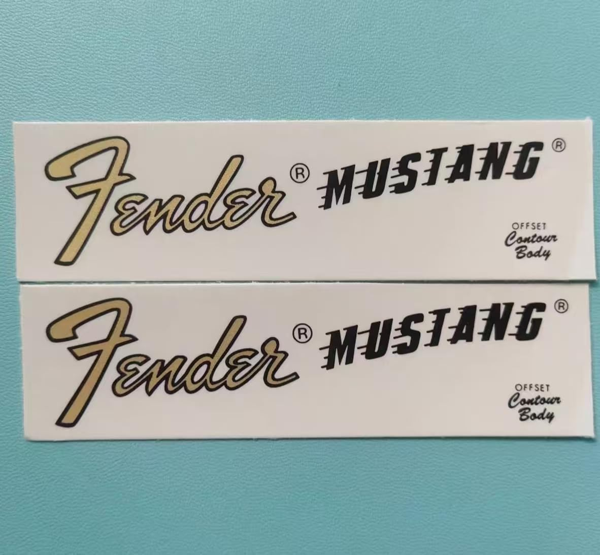 Suitable for Fender Mustang Logo Water Transfer Stickers for Electric Guitar & Bass - Trademark Tearable Film