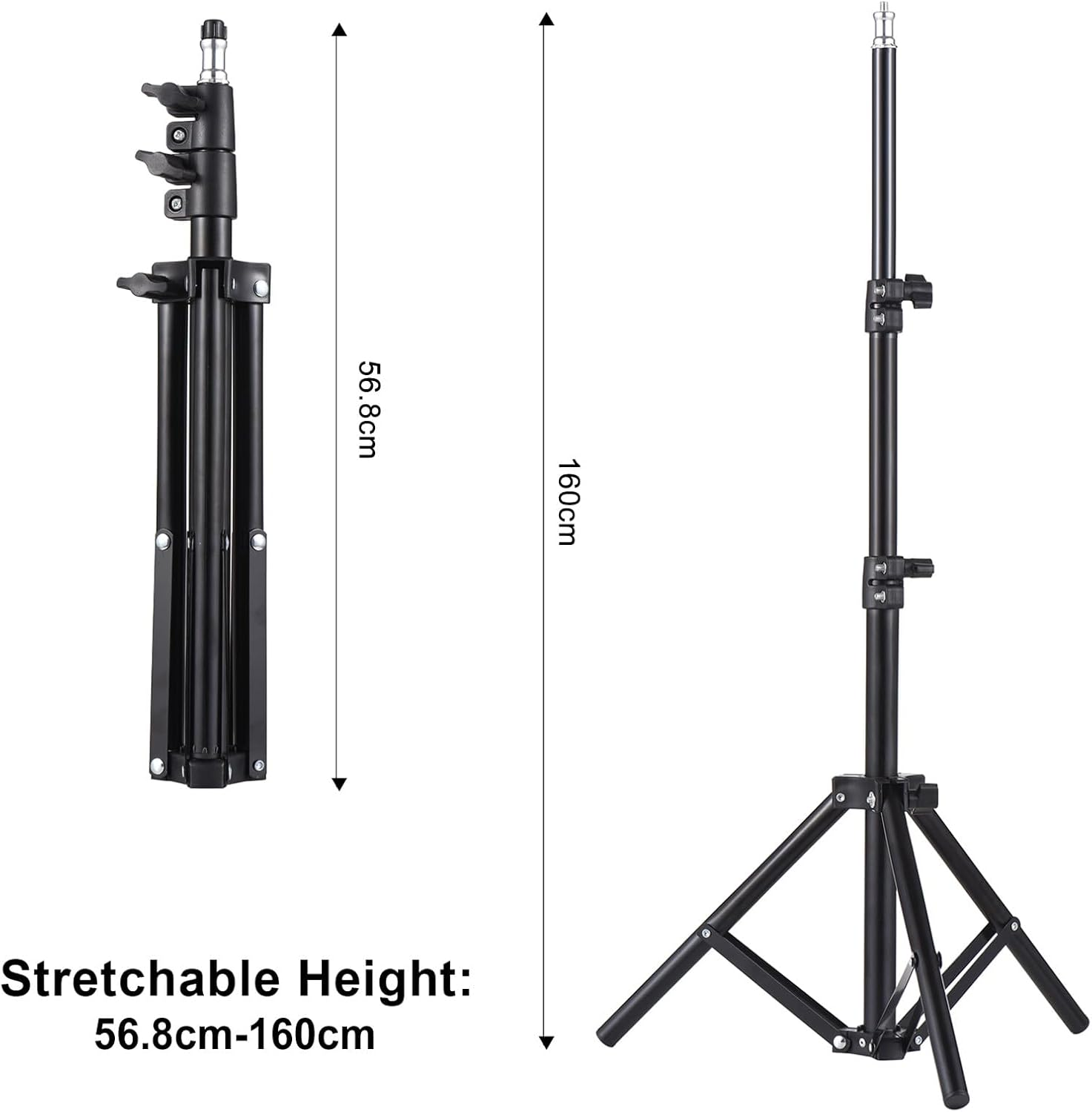 Universal Projector Tripod Stand Stretchable Projector Bracket Aluminum Alloy Portable Holder 1/4'' Interface Adjustable Height for Projector image number 6