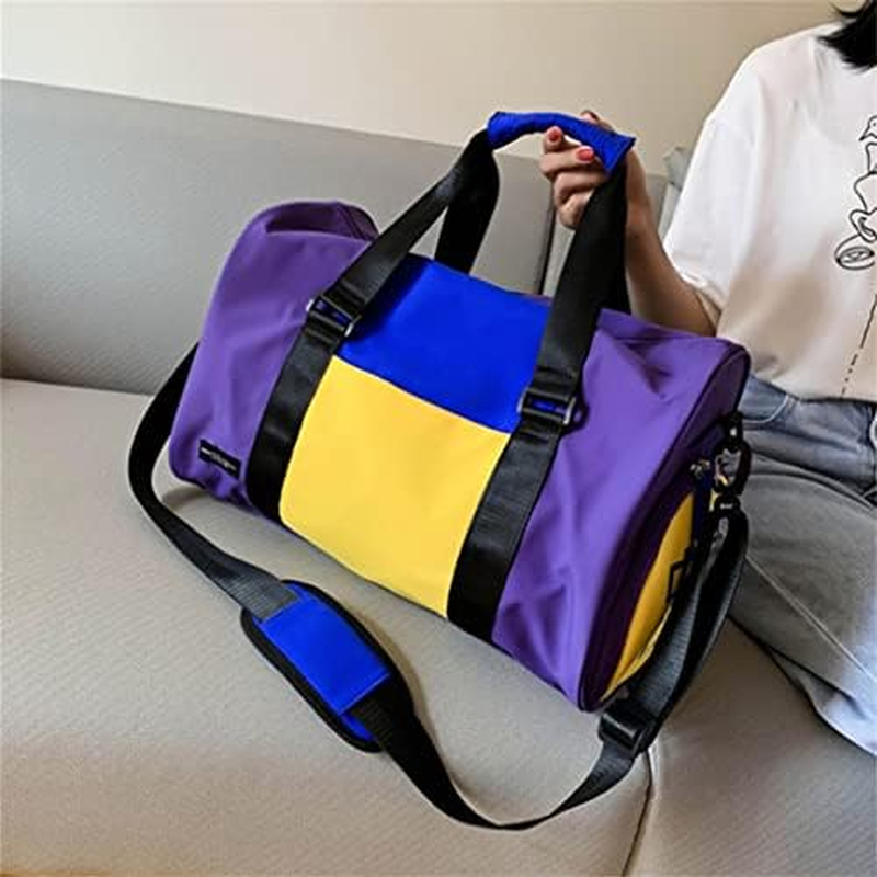 Ladies Sports Bag Travel Bag Diagonal Bag Suitcase Handbag Luggage Yoga Shoulder (Color : A, Size : 41 * 24 * 27Cm) image number 3