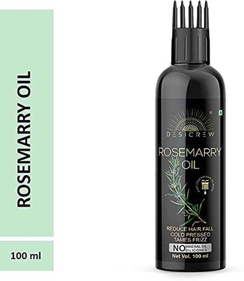 DESICREW Pure Rosemary Oil with Comb Applicator - Cold Pressed - for Hair, Skin & Nail Care (100 Ml) image number 1