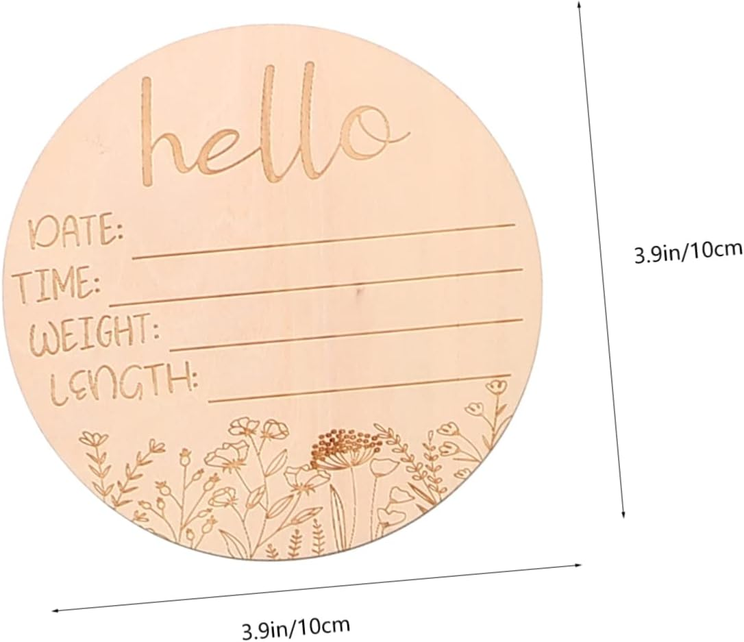 GARVALON 14Pcs Wooden Milestone Cards Monthly Growth Recording Photo Props for Newborn Photography Cute Announcement Signs for Keepsake for Growth Memories image number 1