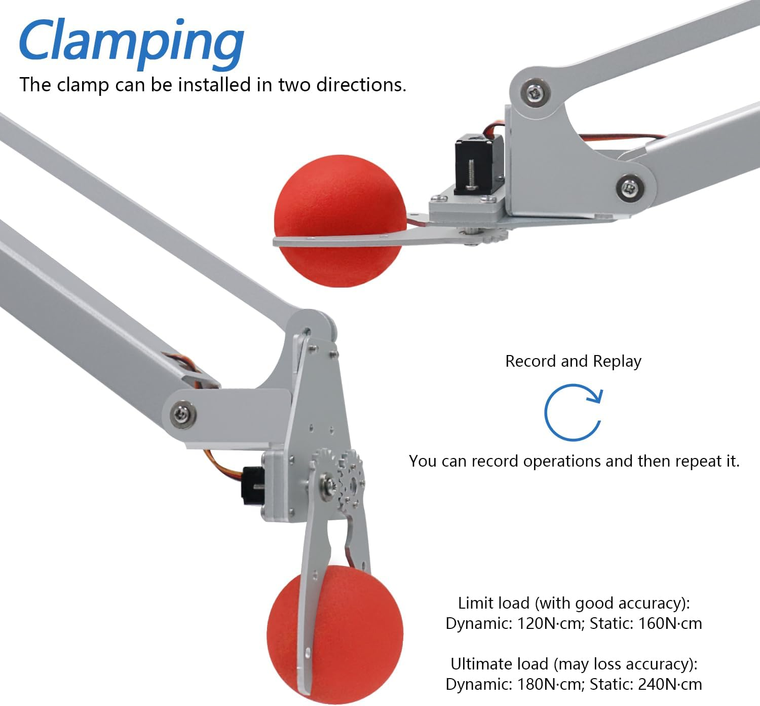 Freenove Robot Arm Kit for Raspberry Pi 5 4 B 3 B+ B A+, Stepper Motor, Metal Structure, Clamping Mode, Drawing Mode, Record and Replay, App Control (Raspberry Pi NOT Included) image number 2