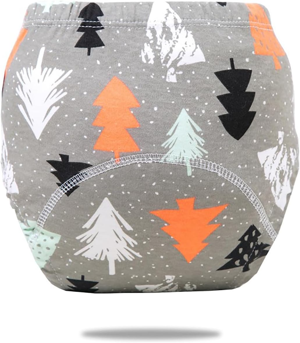 ZONEY 6 Packs Baby Cotton Reusable Training Pants, Potty Training Underwear for Boy and Girl, Learning Designs Training Underwear Pants,Fruit and Animal image number 4