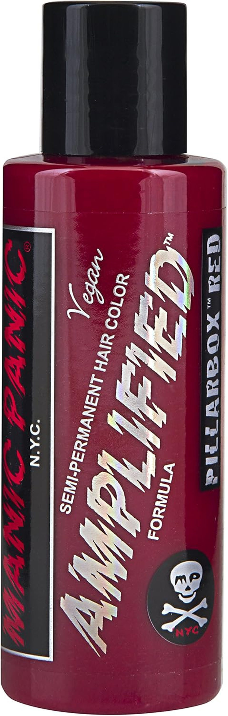 MANIC PANIC Pillarbox Red Hair Color - Amplified - Semi Permanent Hair Dye - Deep True Red Color - for Dark & Light Hair - Vegan, PPD & Ammonia-Free - for Coloring Hair with Men & Women image number 1