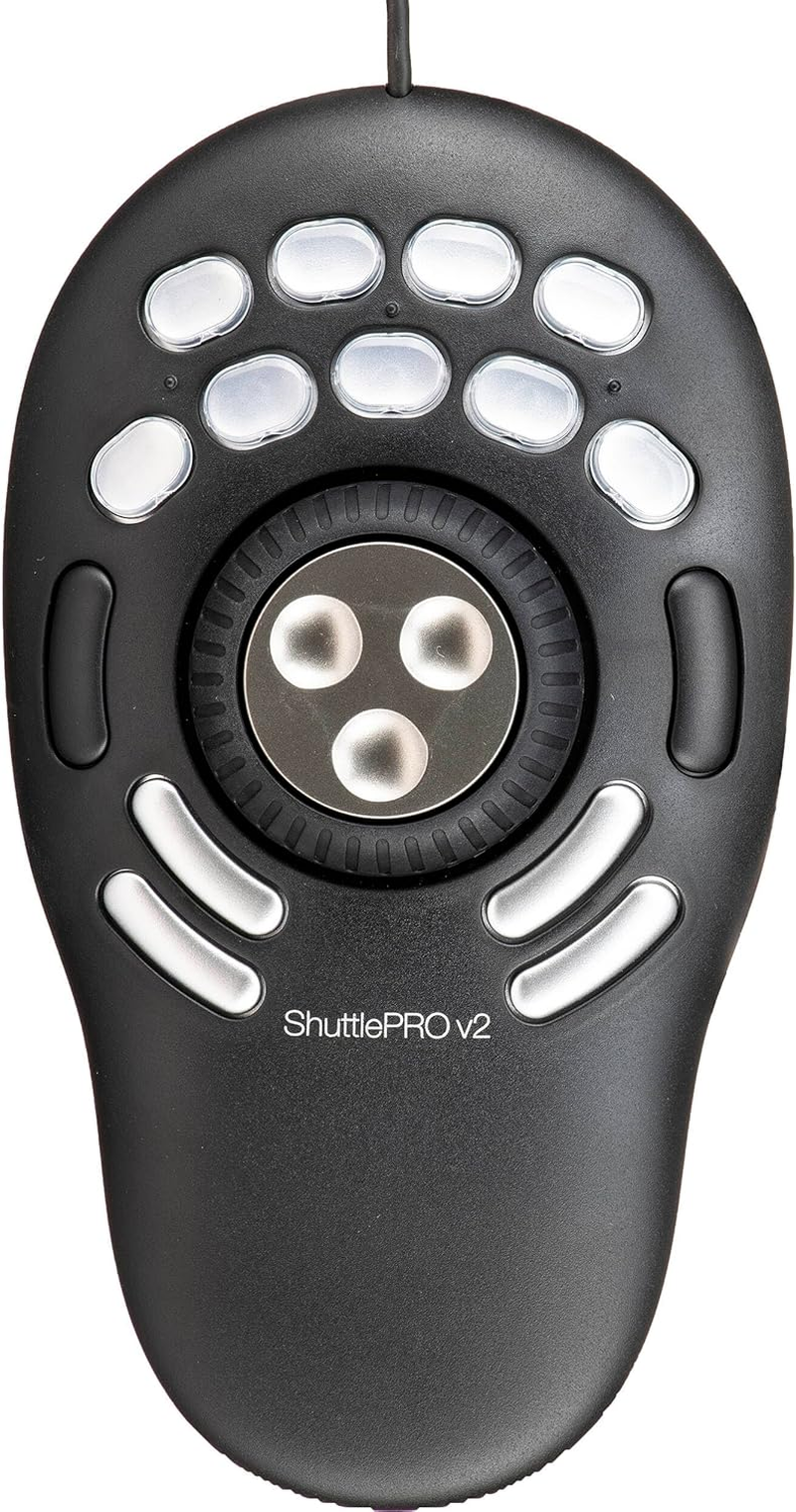 Contour Shuttle Pro V2 NLE Multimedia Controller with 15 Programmable Buttons - Mac and Windows Compatible Bundle with USB Type-A Hub with 4 USB Ports, and 5-Pack of Reusable Cable Ties image number 2