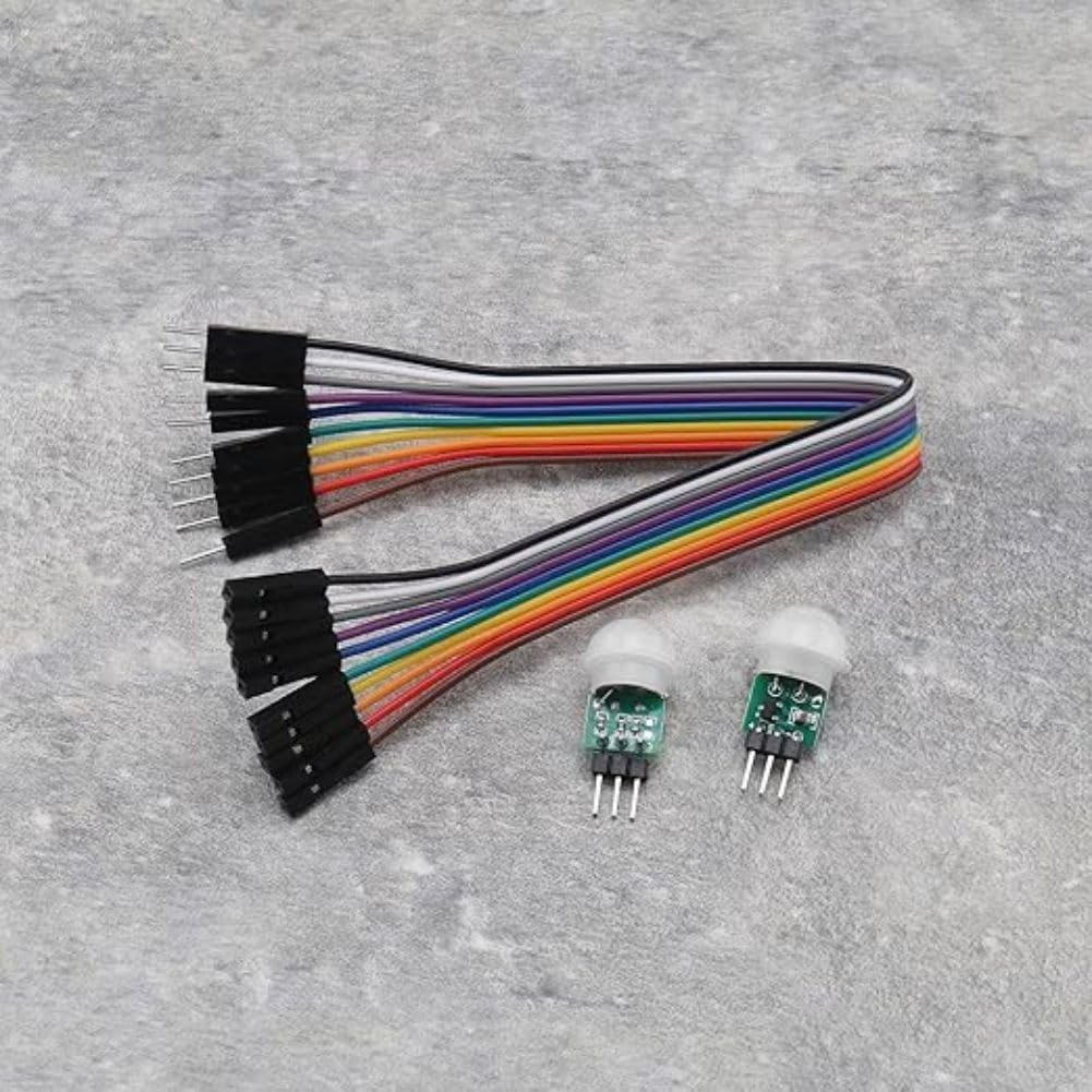 Quxyxso IR Human Sensor 5Pcs AM312 Mini Detector Module HC-SR312 Pyroelectric Infrared PIR Motion Automatic Detector DC 2.7 to 12V for Arduino 2 A1U2 with Dupont Wire