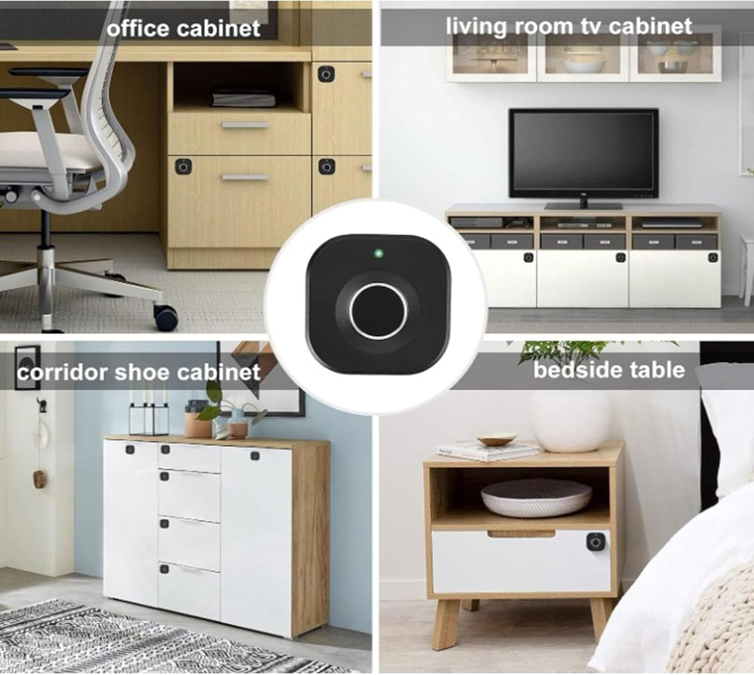 Fingerprint Cabinet Lock - APP Control Semiconductor Biometric Lock with Multiple Unlocking Methods, Locker Lock for Home and Office image number 5