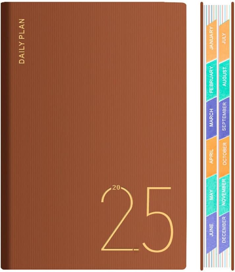 Weforu 2025 A5 Planner Notebook, Calendar Scheduler Monthly Planner Daily Planner Paperback for Home Office School Diary Travel image number 2