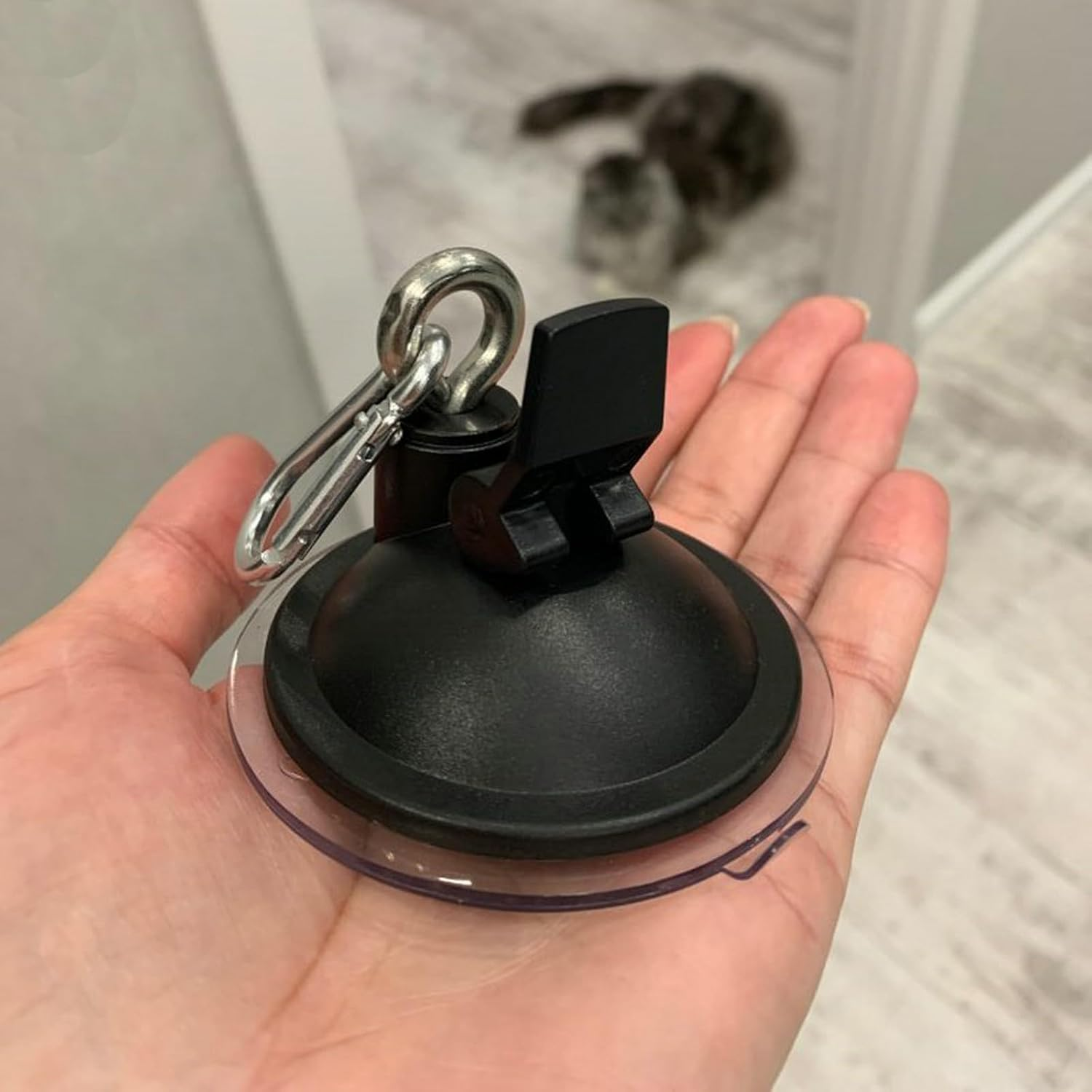 Powerful Suction Cup Hook Cleat for Pet Dog & Cat Bathtub, Shower & Bathing, Grooming Restraint Restraint Tether - No Leash