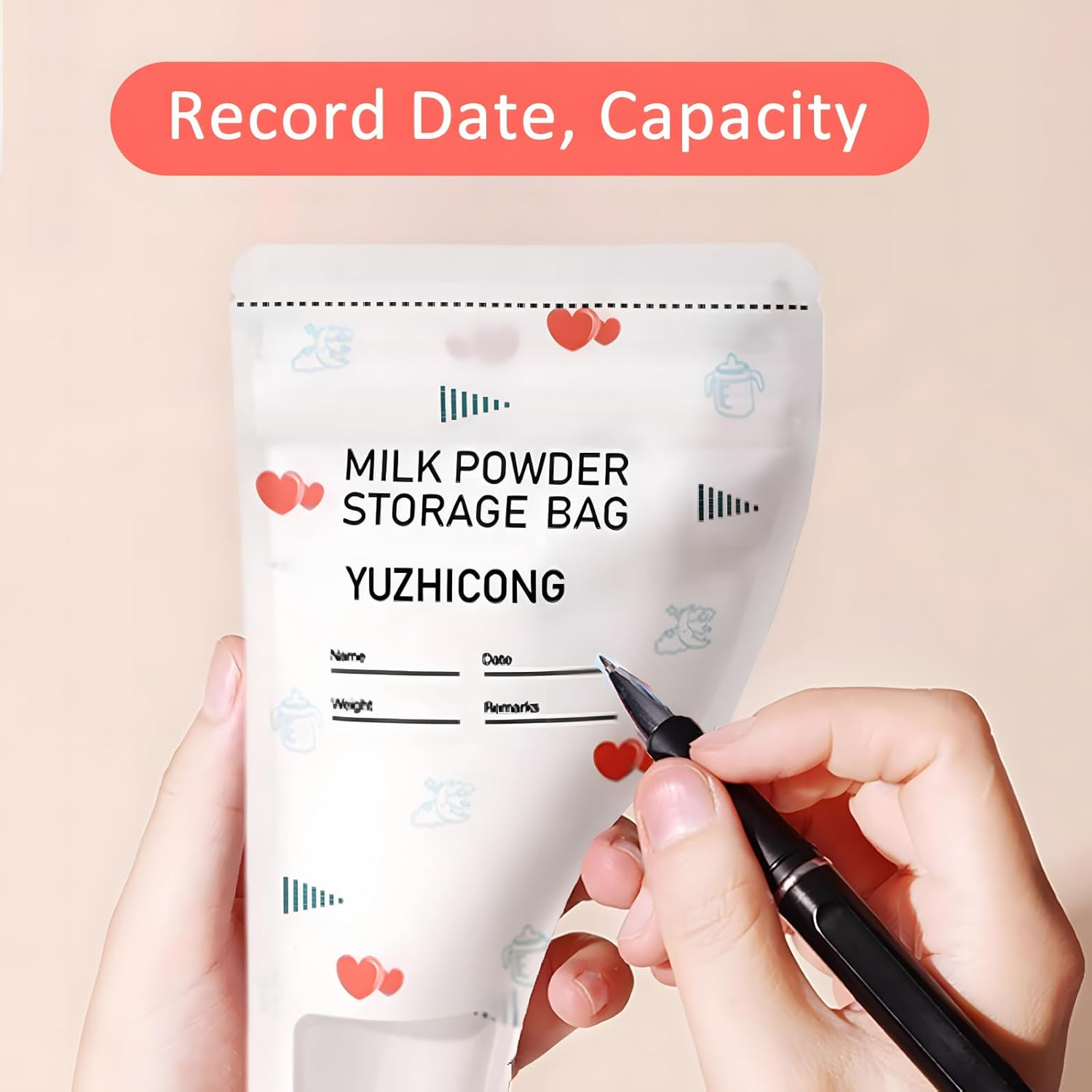 TOTCOZY Baby Formula Storage Bags, 30 Pack Portable Milk Powder Dispensers, Bpa-Free Baby Formula Disposable Bags, Idea for Travel or On-The-Go image number 6