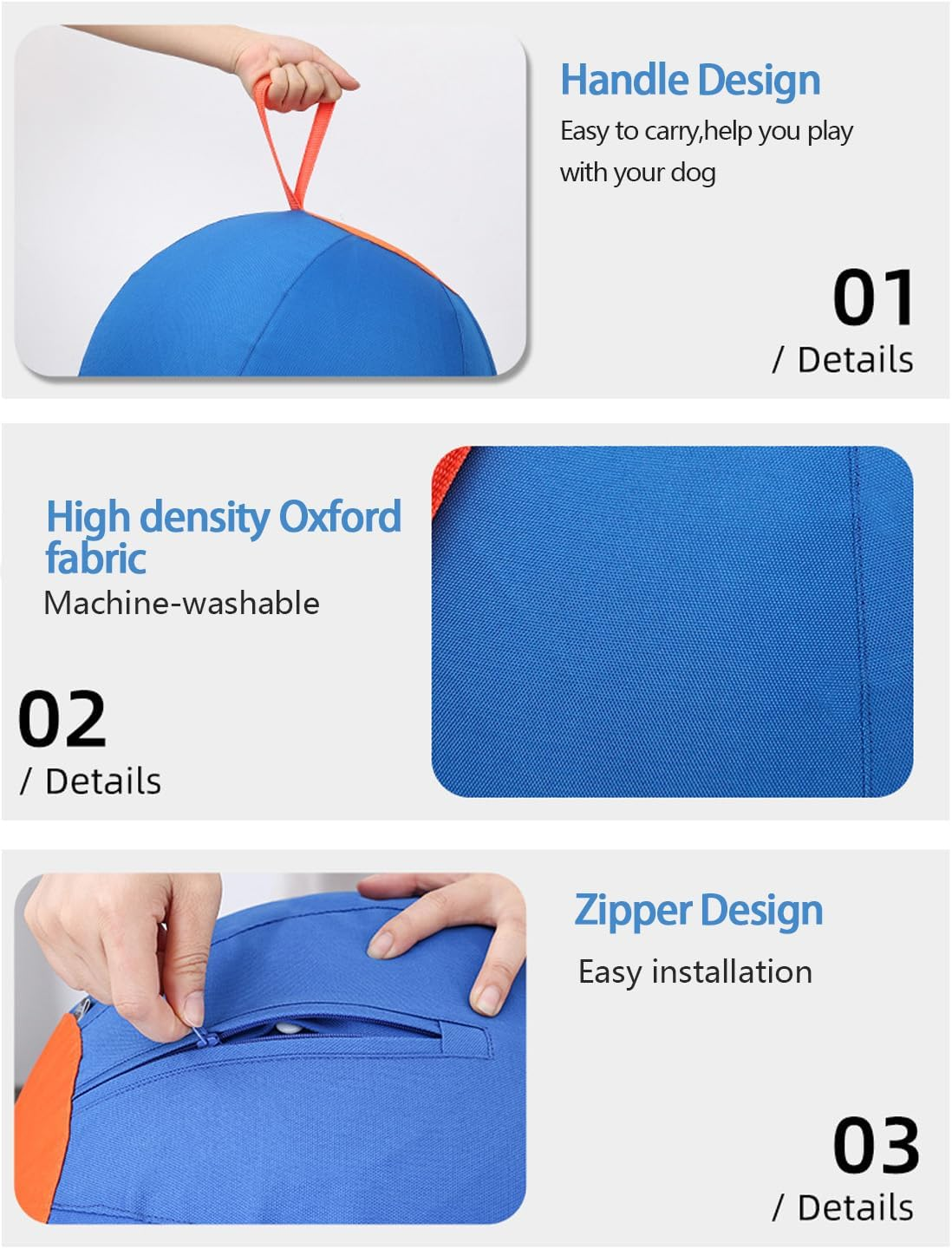 Herding Ball for Dogs &ndash; Durable Dog Toy Agility Equipment for Australian Shepherds, Cattle, Border Collies, and Large Dog Breeds, Outdoor Dog Toys (25 In) image number 6