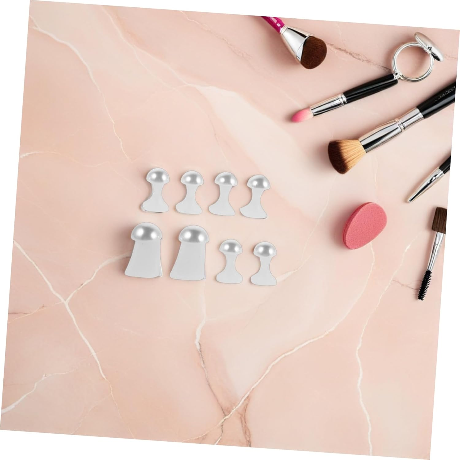 ARTSEWPLY 24Pcs Soft Silicone Toe Separators with Design for Pedicure Toe Dividers for Precise Nail Polish Application Comfortable Feet Nail Spacers for Home and Salon image number 4