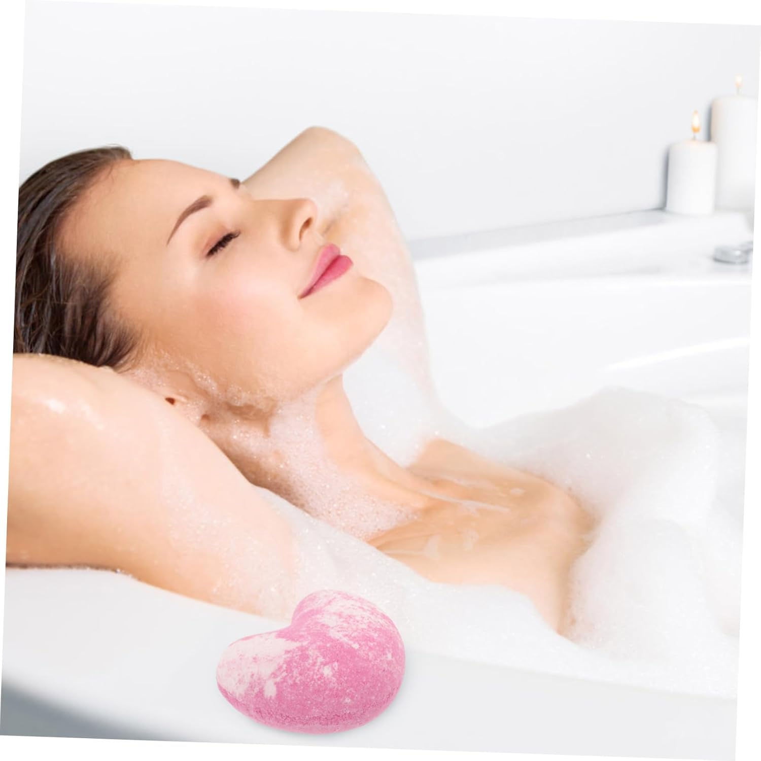 WOFASHPURET Heart Bath Salt Aromatherapy Shower Tablets for Relaxing Spa Experience Plant Essence Infused Bath Balls for Gentle Cleansing and Refreshing Scent image number 6