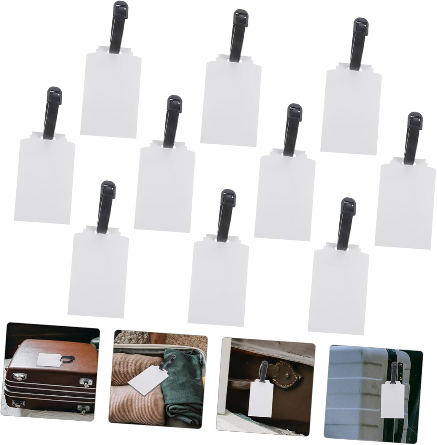 STOBOK Thermal Transfer Luggage Tag Blank Suitcase Tags DIY for Travel Cruise Ship Holder image number 2