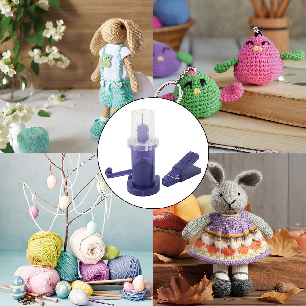 Lwuey Weaver Knitting Tool, Handoperated Knit Machines Bracelet Weave Tool DIY Household Hand Spool Tube Knited Mill Machine Sewing Braiding Thread Knitter Device Crocheting Sweaters for Beginners