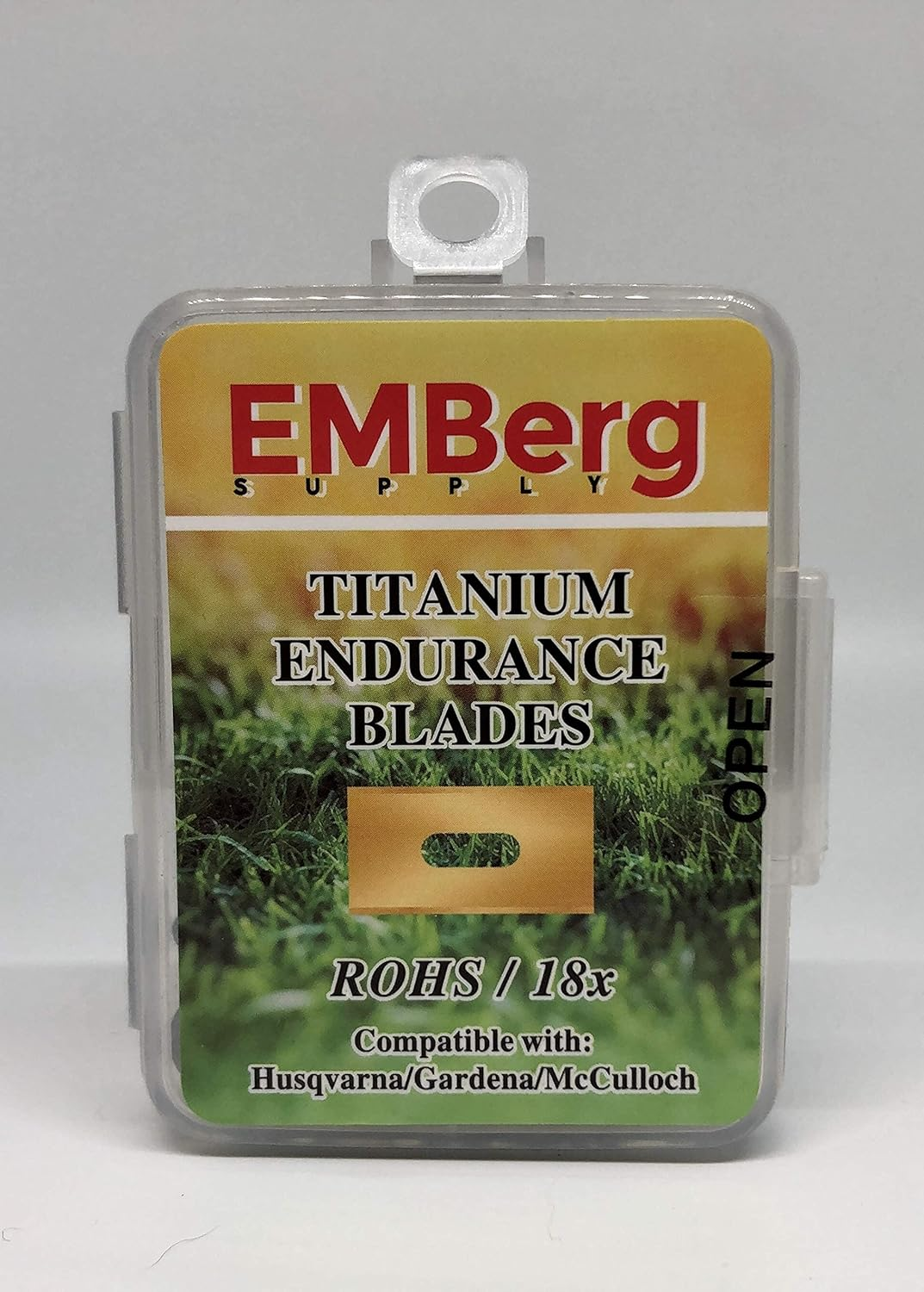Emberg Endurance Blades (18 Pack) for Husqvarna Automower Gardena Mcculloch Robotic Lawnmower Mowing Lawn Mower Robo Robot Accessories Replacement Blade for 315 430 435 450 Others. (Titanium Coated) image number 3