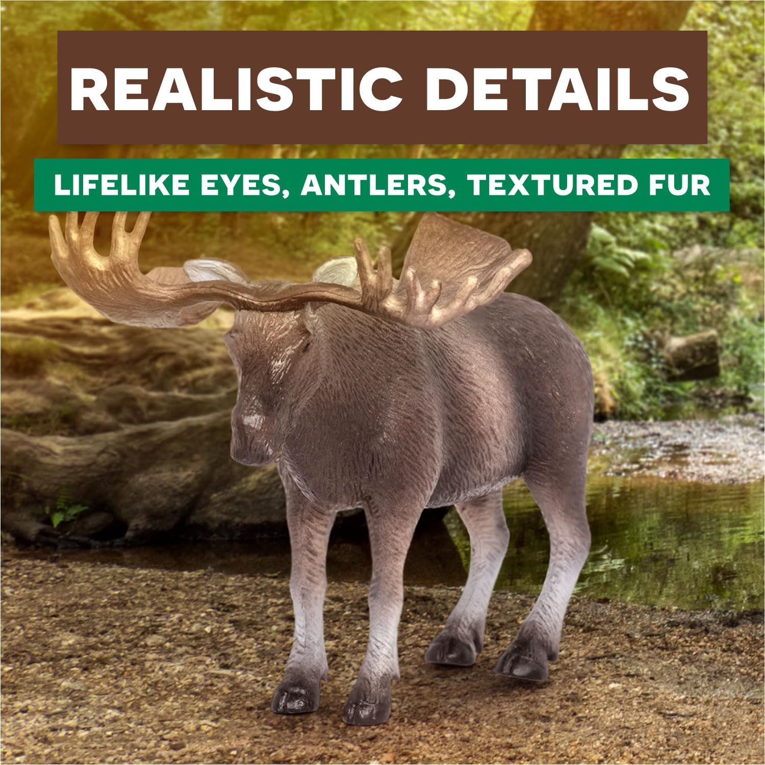 Terra by Battat &ndash; Animal Toys for Kids &ndash; 3 Forest Animal Figurines &ndash; Realistic Animal Playset &ndash; Fox, Moose, Raccoon &ndash; 3 Years + &ndash; Forest Animals - Fox, Moose, Raccoon image number 4