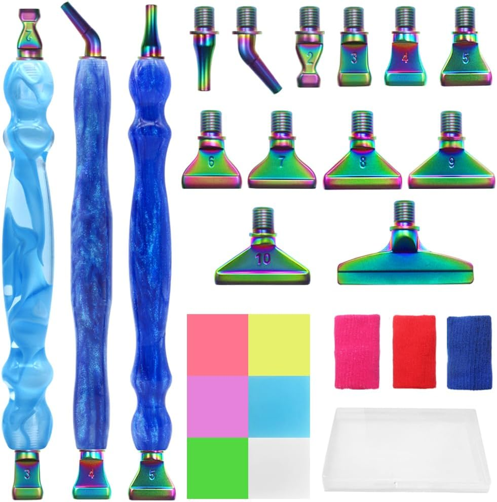 25 Pcs Diamond Paintings Pen, SENHAI 5D Diamond Art Paintings Accessories Tools Stainless Steel Tips for for DIY Painting Crafts Nail Art Cross Stitch Decor image number 3