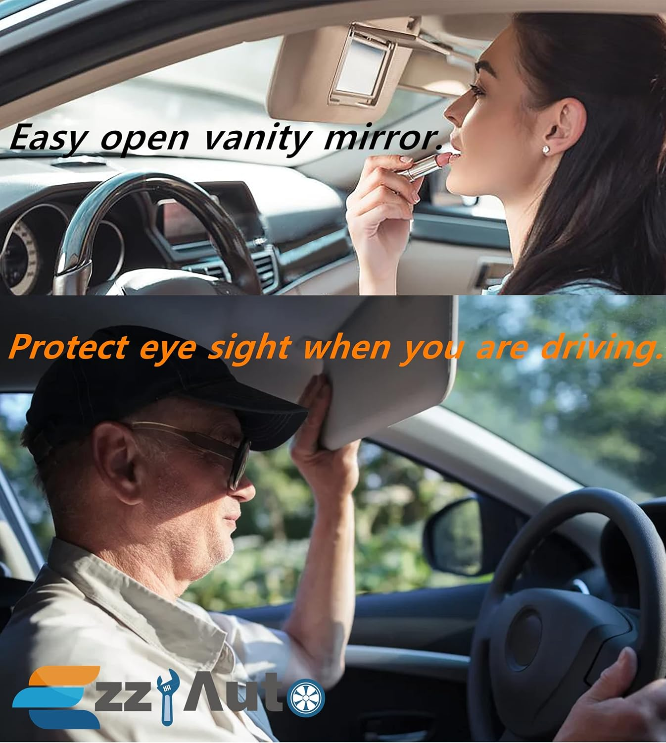 Ezzy Auto Gray Right Passenger Side Sun Visor Compatible with Nissan Murano 2009 2010 2011 2012 2013 2014 96401-1AA1B image number 2