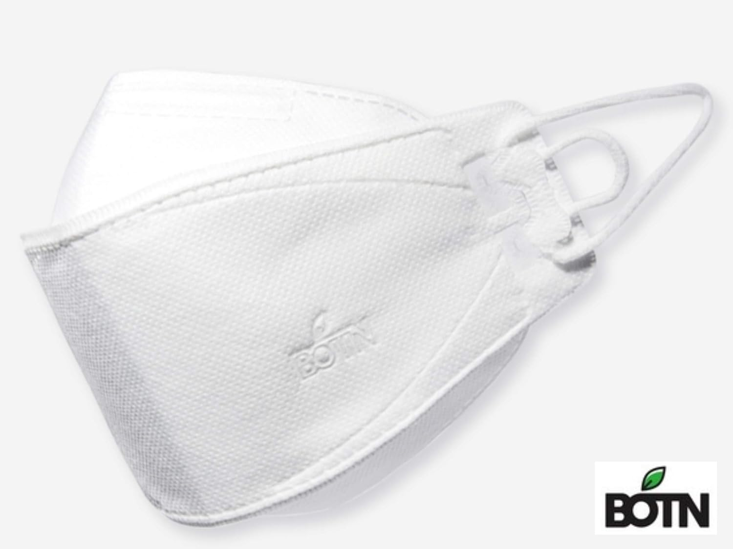 30Pcs [BOTN] KF94 Face Mask Made in Korea, White Color, Disposable KF94 Mask, White KF94 Masks, Adjustable Strap, 3D Shape Design. (30 Pack)