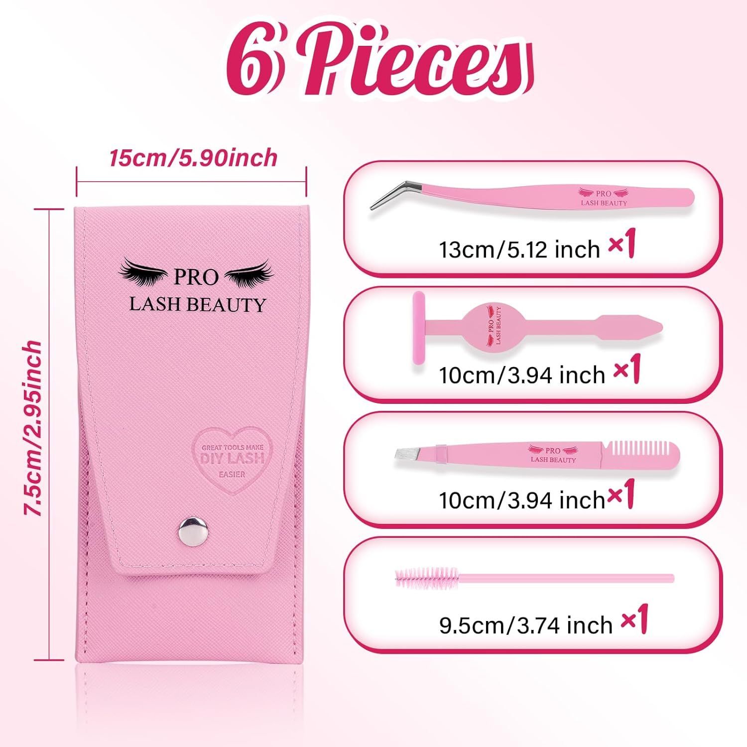 Lash Applicator Tool,Pro, 1 Lash Tweezers 1 Lash Applicator for Lash Clusters plus 1 Upgraded Eyebrow Tweezers DIY Eyelash Extension Tweezers Kit Eyelash Applicator Tool (3 Pcs) image number 5