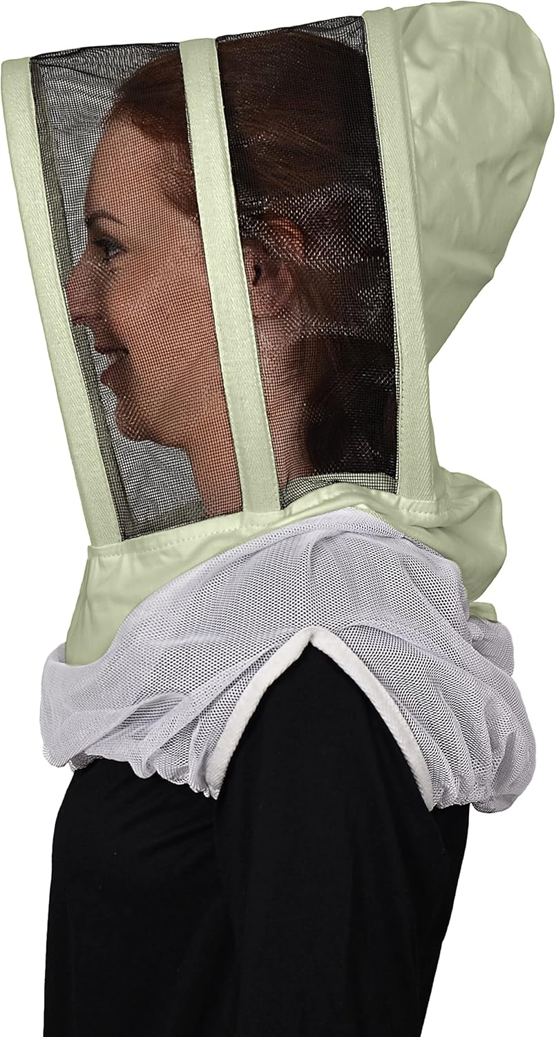 Humble Bee 211 Polycotton Beekeeping Veil with Fencing Hood, Olive
