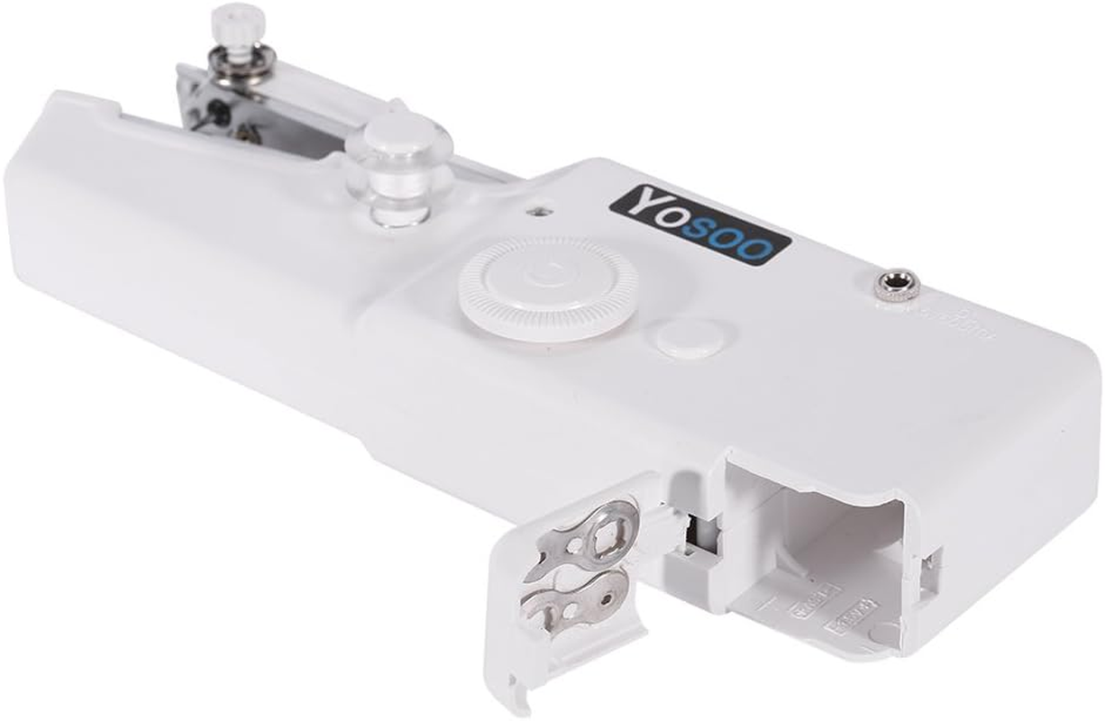 Hand-Held Lightweight Sewing Machine, White, Portable for Home Office Desk DIY Sewing image number 1