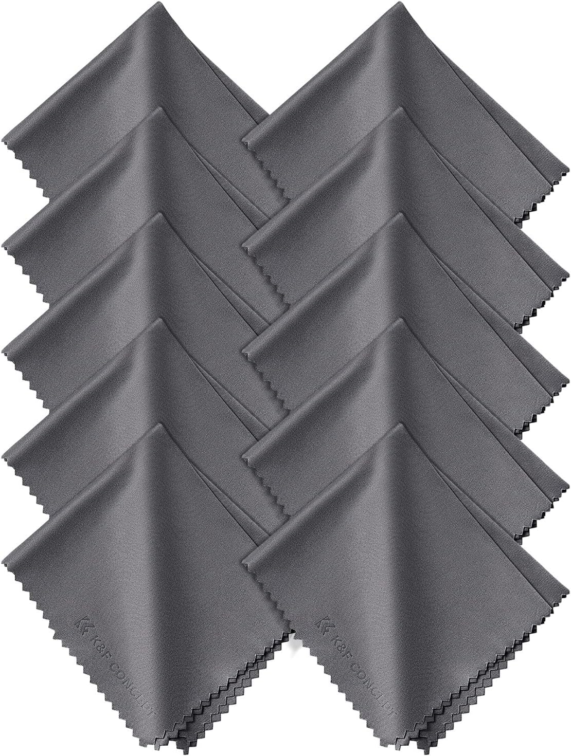 K&F Concept Import Microfiber Cleaning Cloths, 20-Pack Vacuum Wrapped for Camera Lens/Eyeglasses/Iphones/Computers/Ipad/Led Screens/Electronics/Precision Instrument