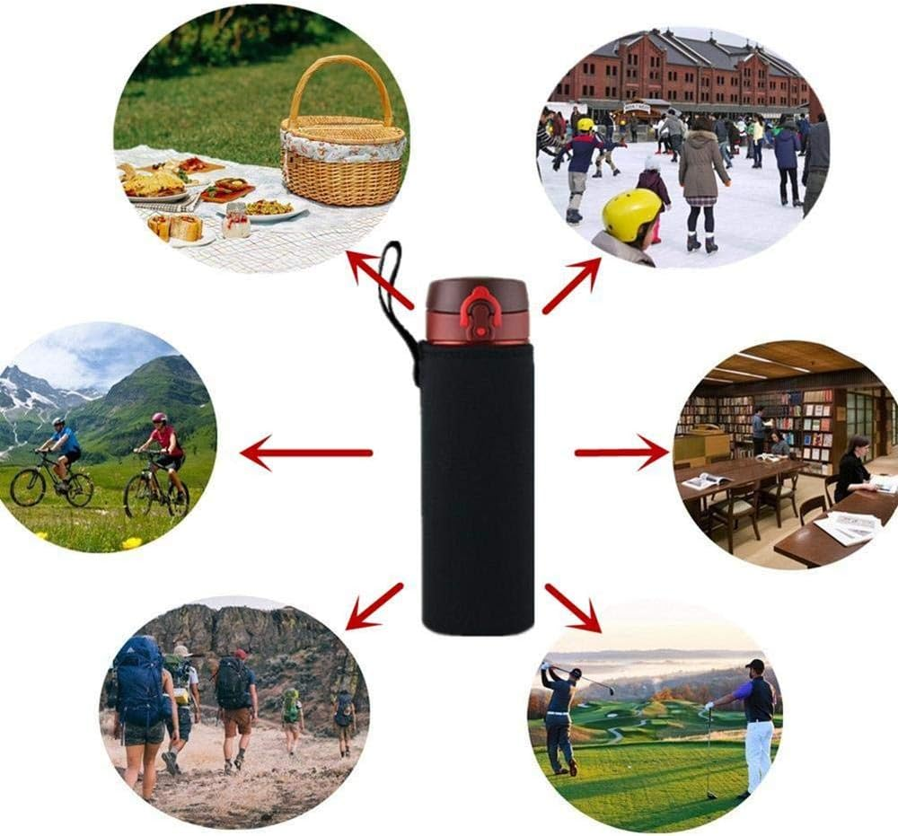 Water Bottle Cover Sleeve 25 Oz, Insulated Neoprene Sleeve Water Bottle Carrier Holder Pouch Cover Bag Case 750Ml image number 3