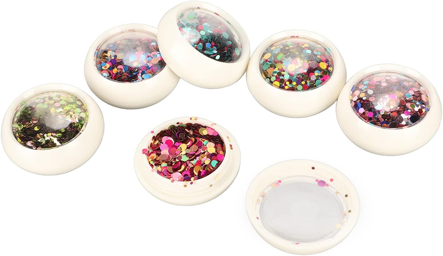 Nail Art Glitter Sequins Colorful round Nail Glitter ABS DIY Decoration for Female image number 3