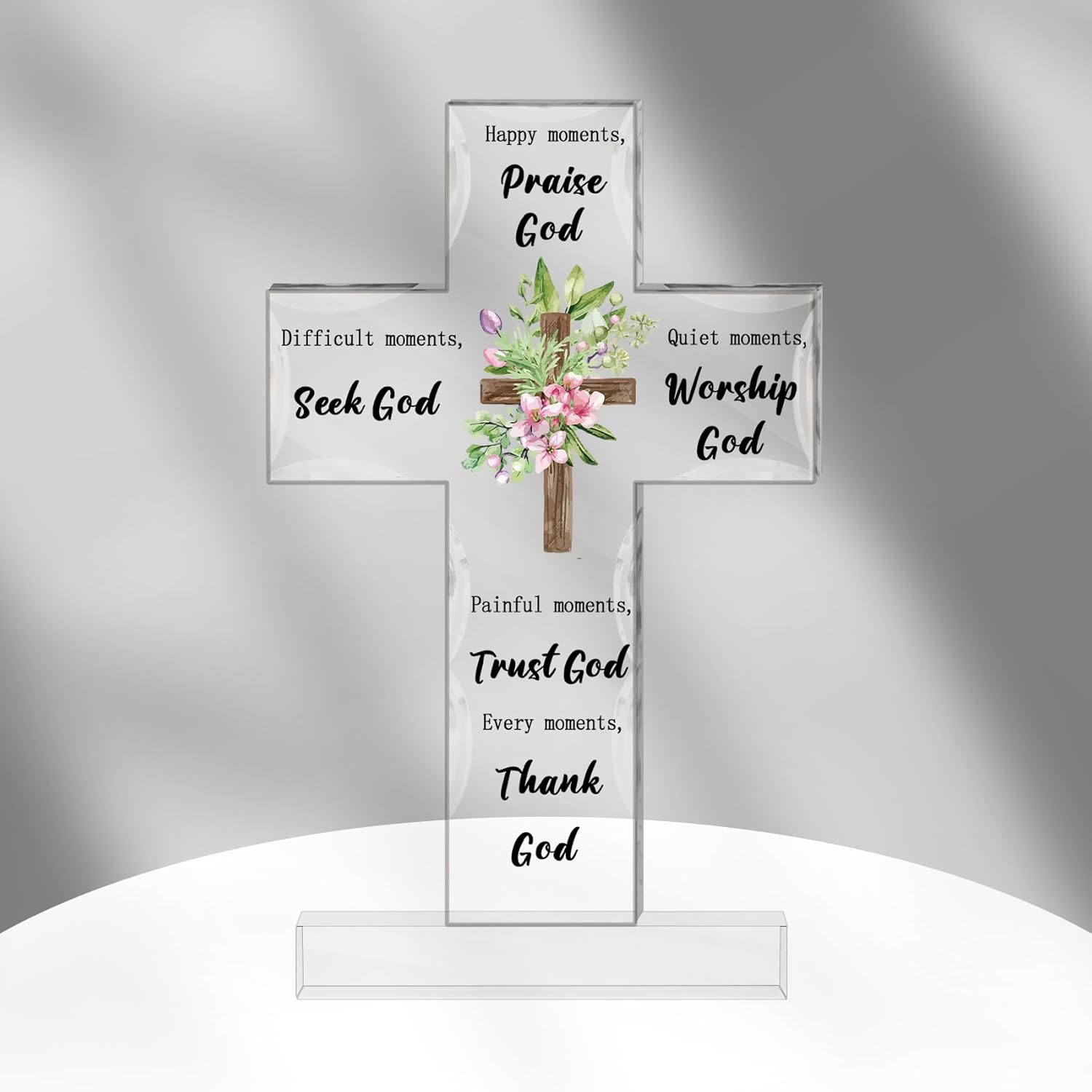 Christian Gifts for Men Easter Gifts Christian Gifts for Women Acrylic Cross Sign Jesus Gifts Religious Gifts Bible Gifts for Women Bible Accessories Religious Gifts for Men Baptism Confirmation Gifts