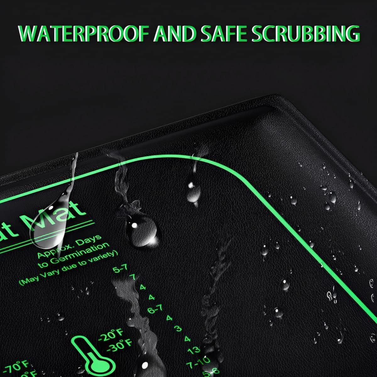 50W Seedling Heat Mat with Thermostat Controller, 25Cm X 52.5Cm Heat Mats for Seed Starting,Seed Heating Mat for Indoor Growing,Brewing and Seed Germination image number 2