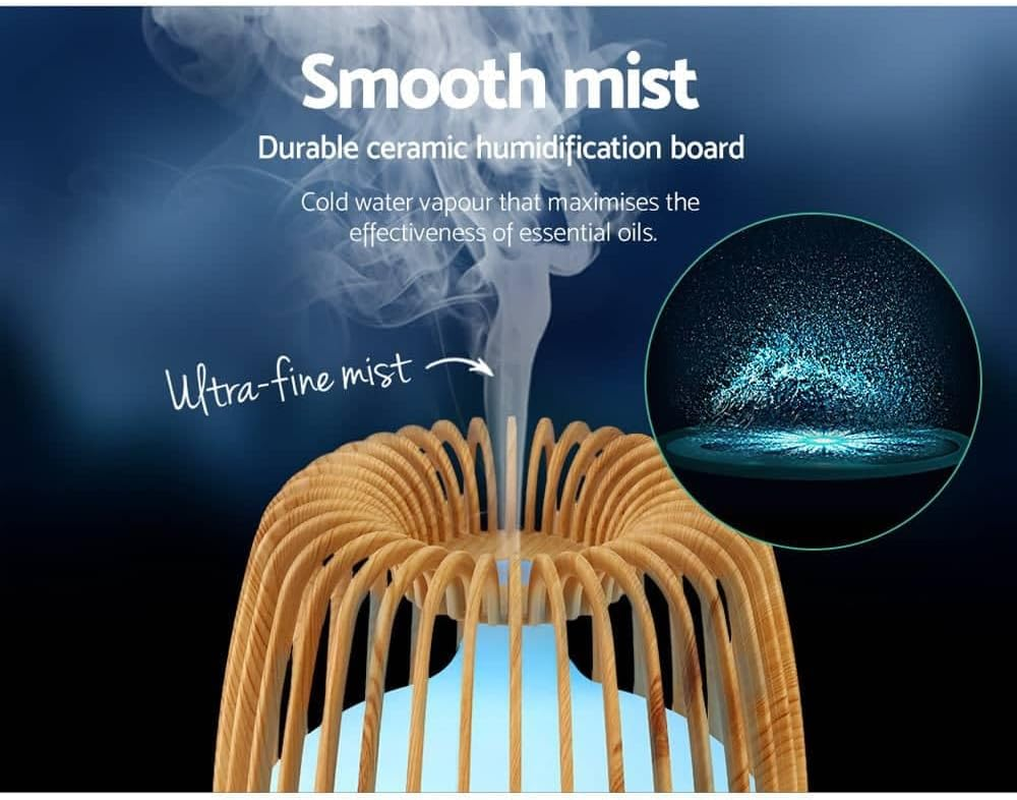 Devanti Aroma Diffuser 500Ml Essential Oil Ultrasonic Air Humidifier image number 3