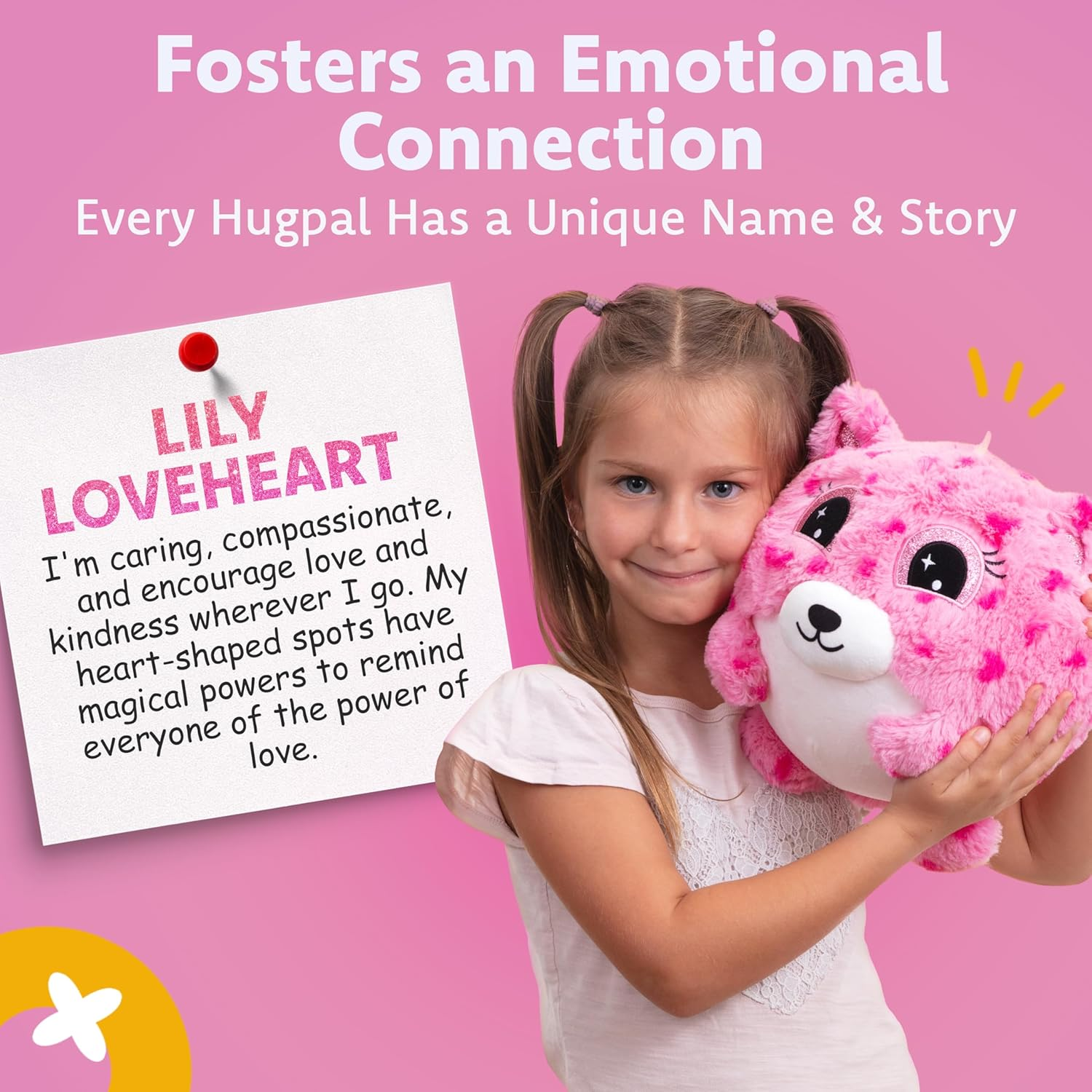 Plush Bouncy Ball for Kids &ndash; 9-Inch Inflatable Sensory Toddler Toy with Animal Cover & Air Pump &ndash; Indoor & Outdoor Play for Ages 3+, Ideal Gift Boys & Girls, Lily Loveheart Hugpal image number 3