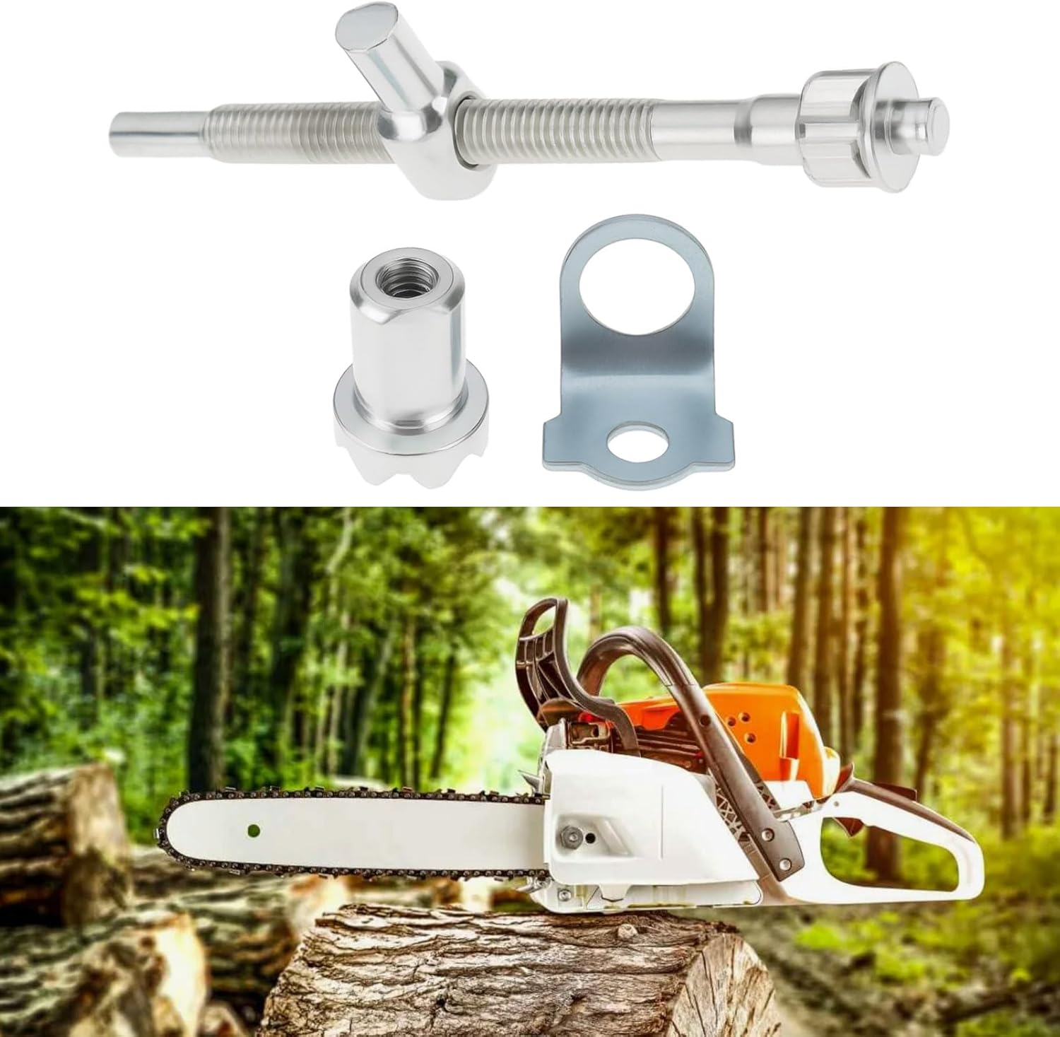 Emsea 2 Sets 68Mm Adjustable Chainsaw Tension Screw Nut Set for Most Electric Saws image number 4