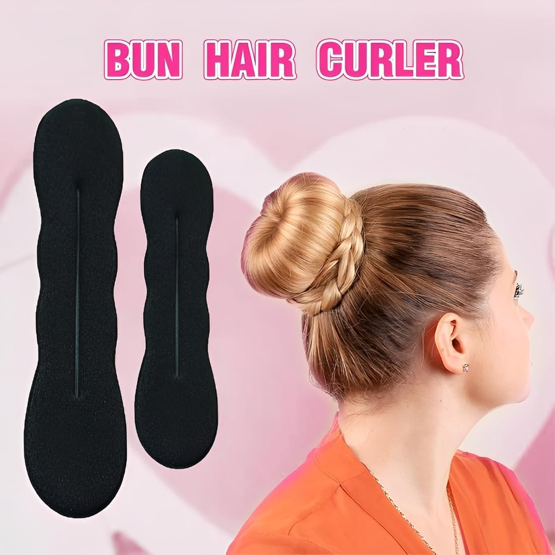 JYNVO Pack of 6 Magic Hair Buns, Bun Maker, Bun Maker, Bun Maker, Magic Hair, Hair Twist Curler Donut Tools (3 Large and 3 Small) image number 2