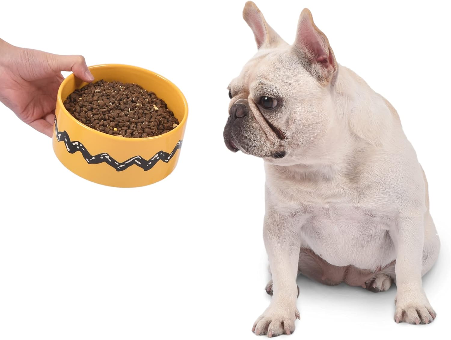 Peanuts Ceramic Dog Bowl Good Grief Charlie Brown | Yellow Ceramic Peanuts Dog Bowl Holds up to 3.5 Cups Dog Food or Water | Dog Water Bowl and Dog Food Bowl from Peanuts image number 6