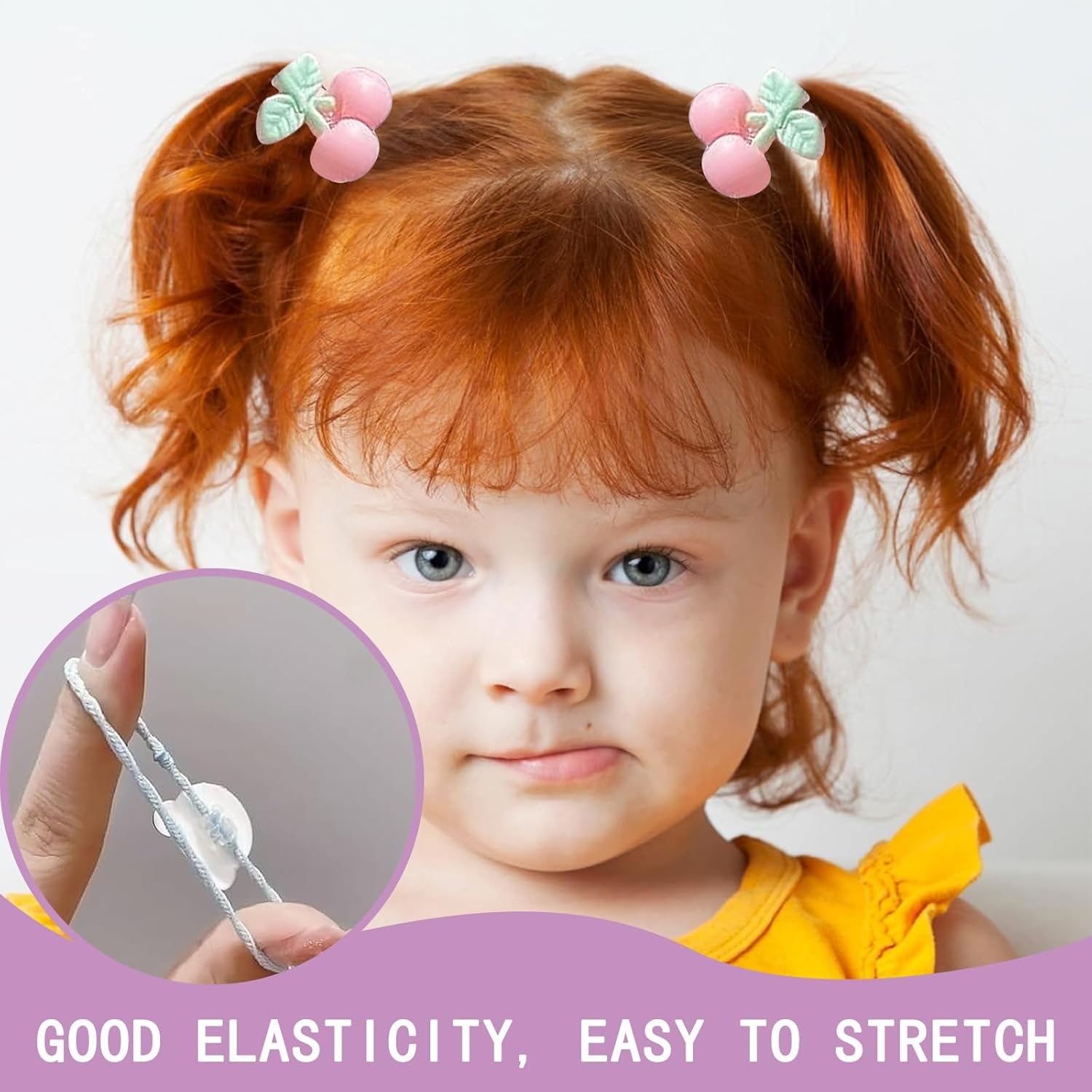 SWYSGS Pack of 40 Hair Bobbles Girls, Colours Small Hair Scrunchies, Mini Seamless Hair Bands, Hair Band, Baby Multicoloured Soft Scrunchie Small for Girls, Children, Toddlers, Baby