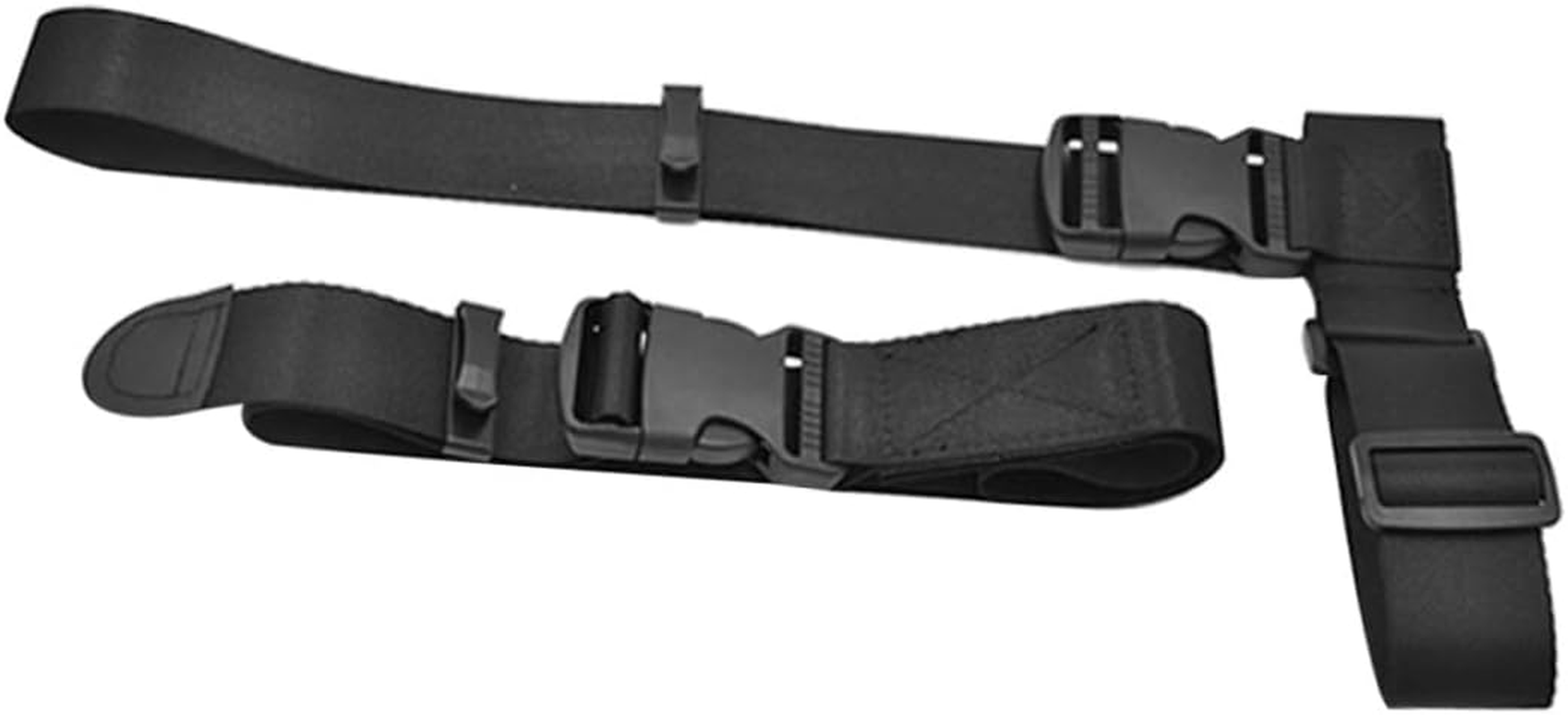 ULDIGI Adjustable Travel Luggage Connecting Straps with Buckle Non-Slip Suitcase Linking Belts for Secure Bag Connection and Easy Identification at Airport Black image number 1