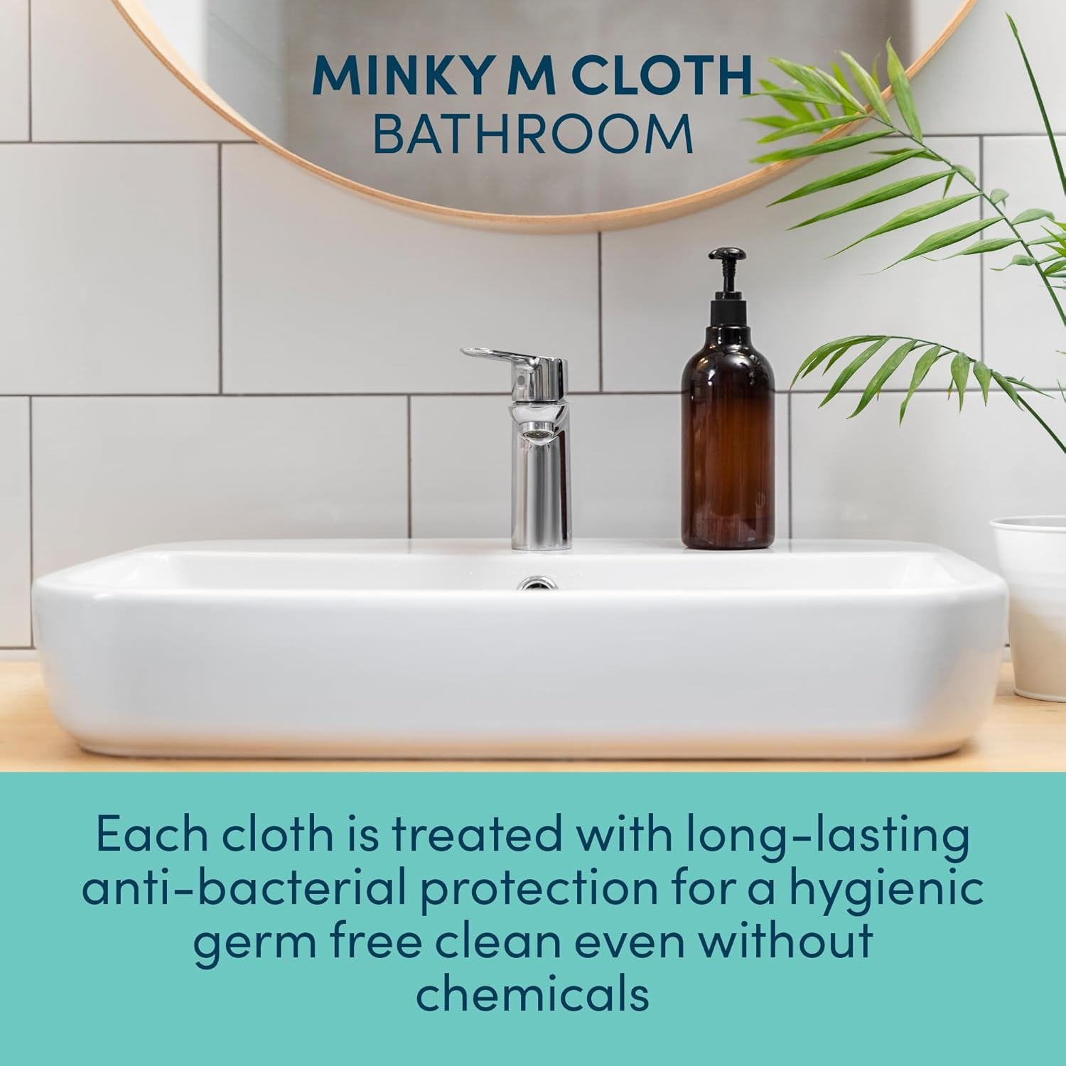 Minky M Cloth Dual-Sided Bathroom Cleaning Cloth - Anti-Bacterial Microfibre for Limescale Removal image number 2