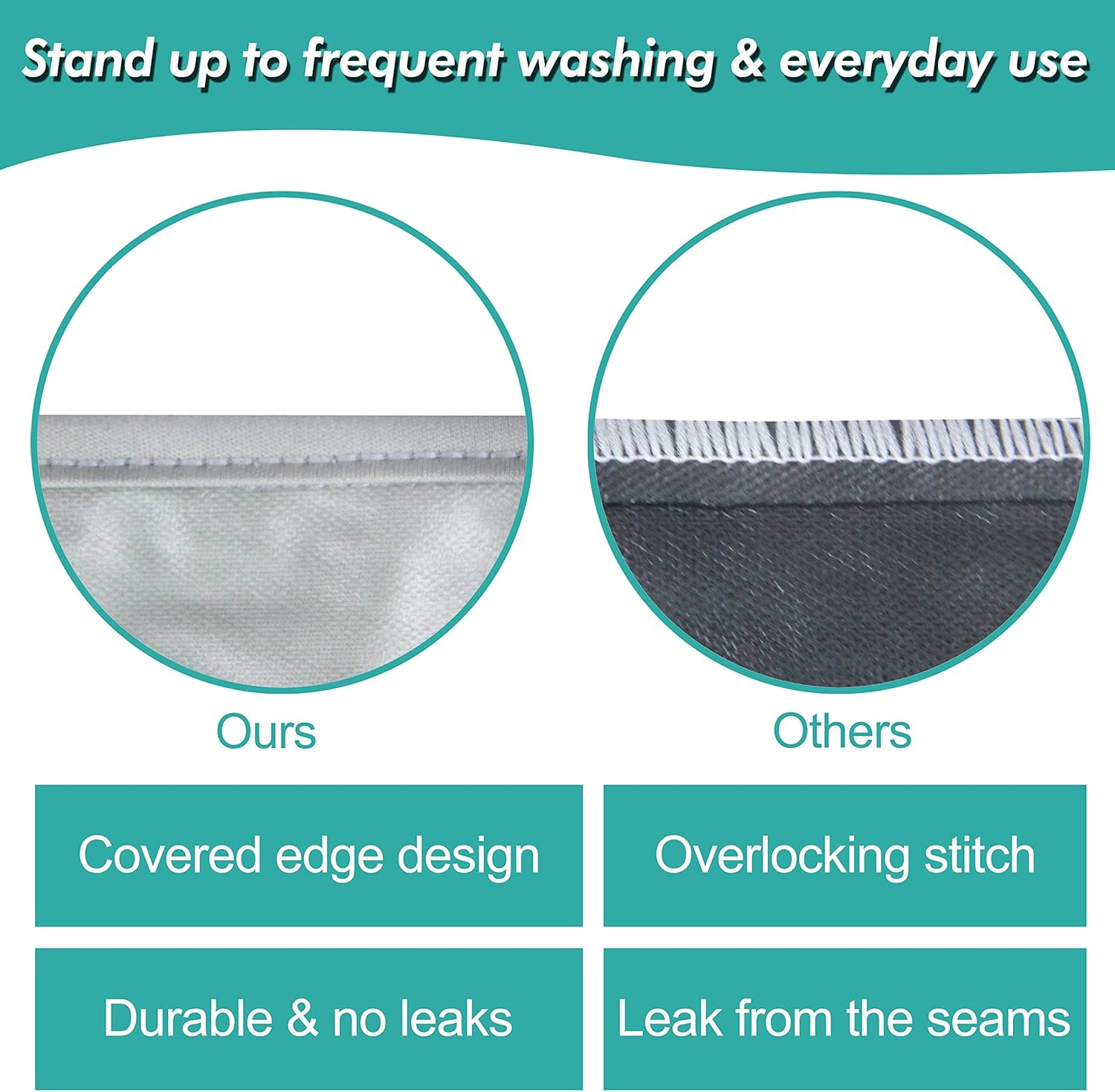 Wegreeco Reusable Hanging Wet Dry Cloth Diaper Bag(2 Pack, Grey Leaf, Grey) image number 3