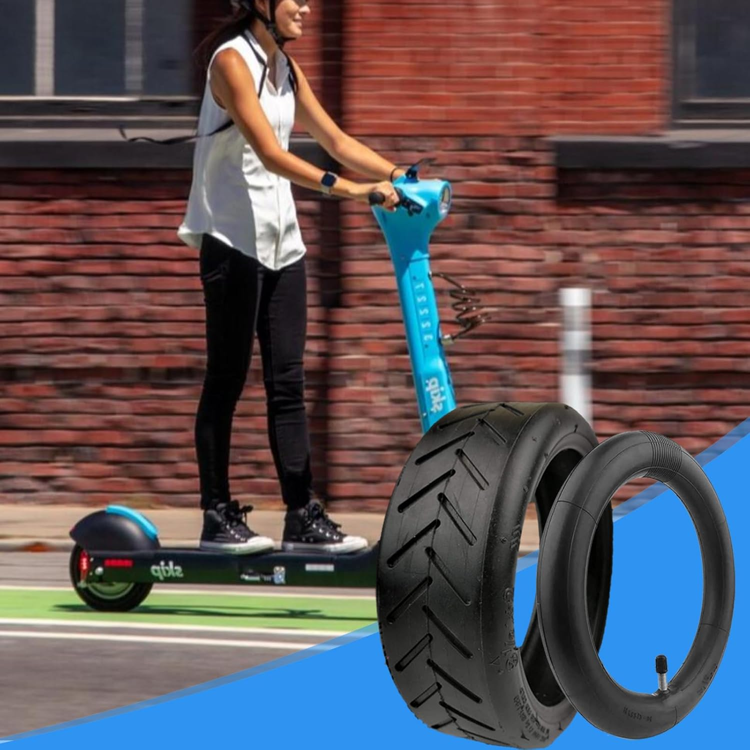 TINA.WIN M365 Tyres, 8.5 Inch Replacement Wheels Solid for Xiaomi Pro 2/M365 Pro/1S/3/3 Lite/Essential and All 8.5 Inch Electric Scooters, Explosion-Protected, Non-Slip, Puncture-Proof image number 3