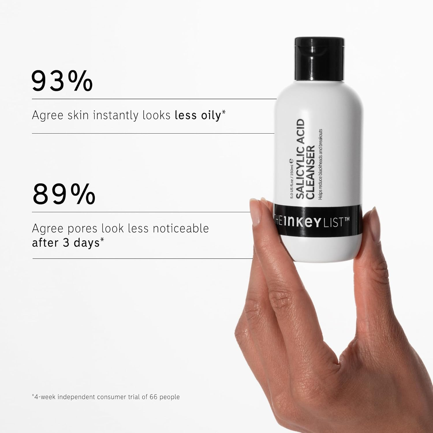 The INKEY List 2% Salicylic Acid Cleanser 150Ml, Anti-Acne Face Wash, Exfoliating Skincare, Minimize Excess Oil, Suitable for All Skin Types image number 1