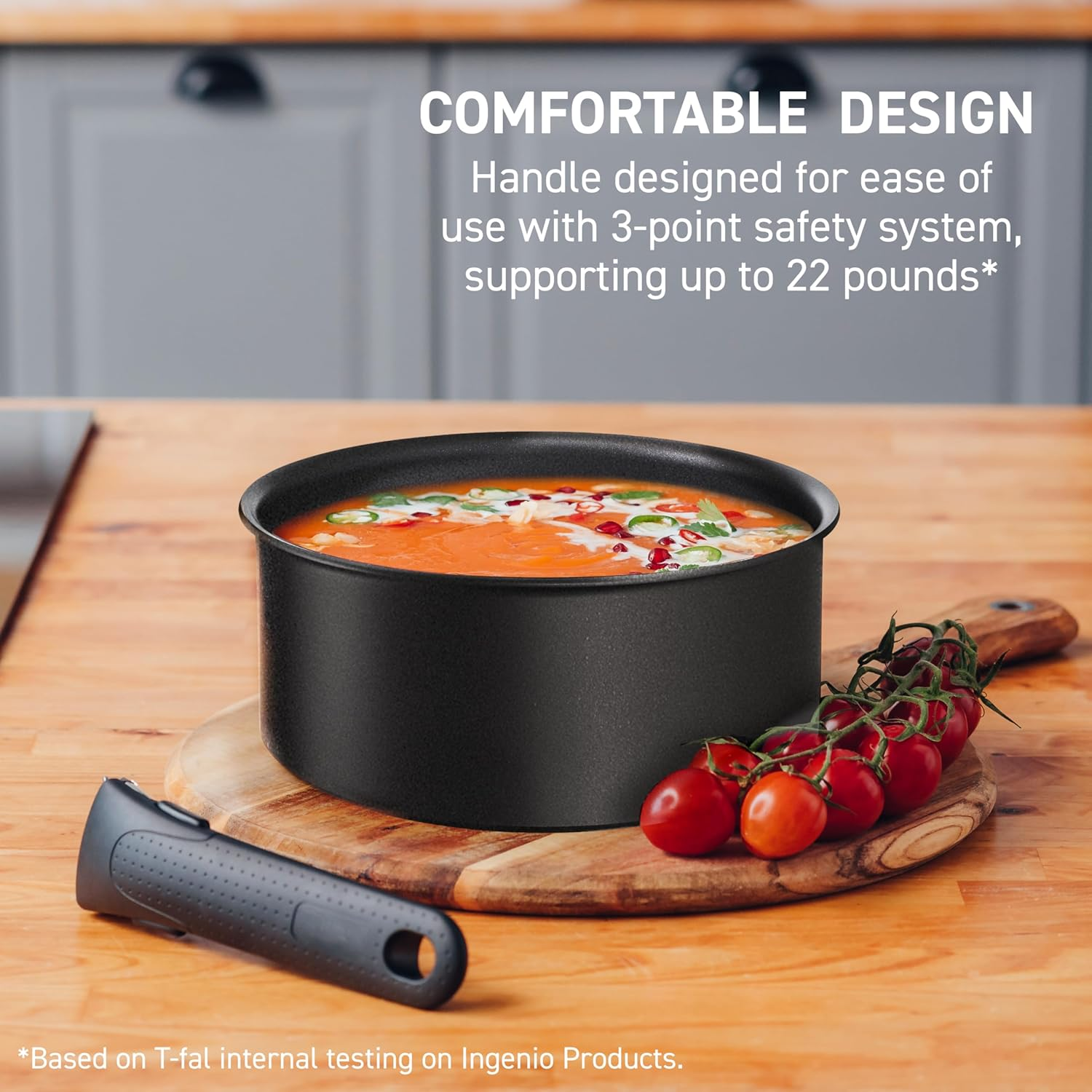 T-FAL Ingenio Nonstick Cookware Set 14 Piece Induction Oven Broiler Safe 500F Cookware, Pots and Pans, Oven, Broil, Dishwasher Safe, Rose Pink