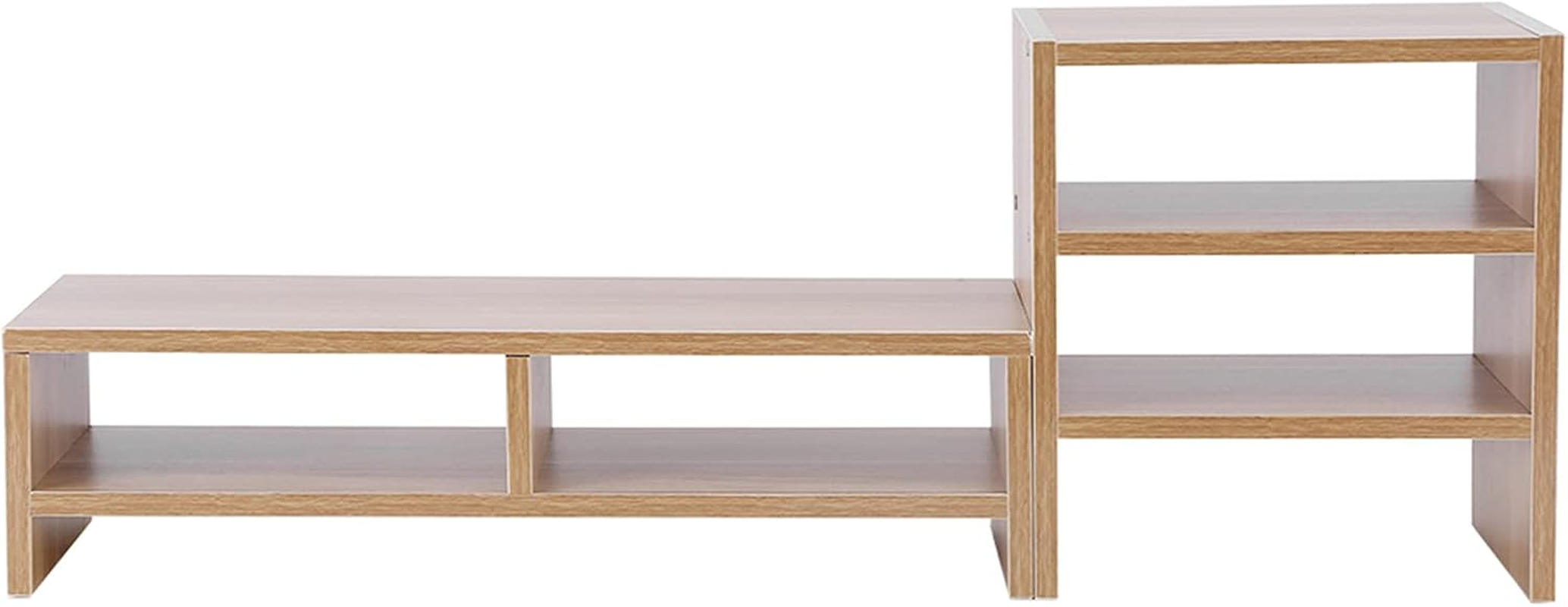 Wooden Monitor Riser Stand 3 Layer Shelf, Environmental Friendly, Space Saving, Neck and Spine , Easy Access for Books, Photos, Alarm Clock, Home or Office Use (Density image number 5