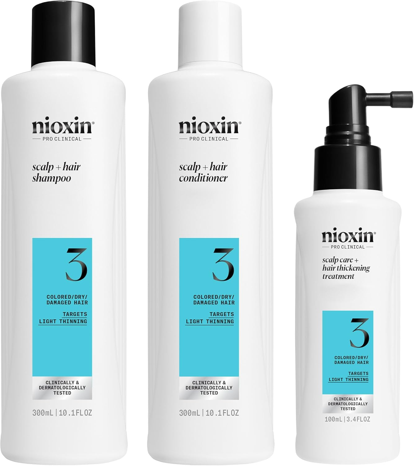 Nioxin System 3 Colored Hair Light Thinning Kit for Unisex, 3 Pc 10.1Oz, 884.50 G image number 5